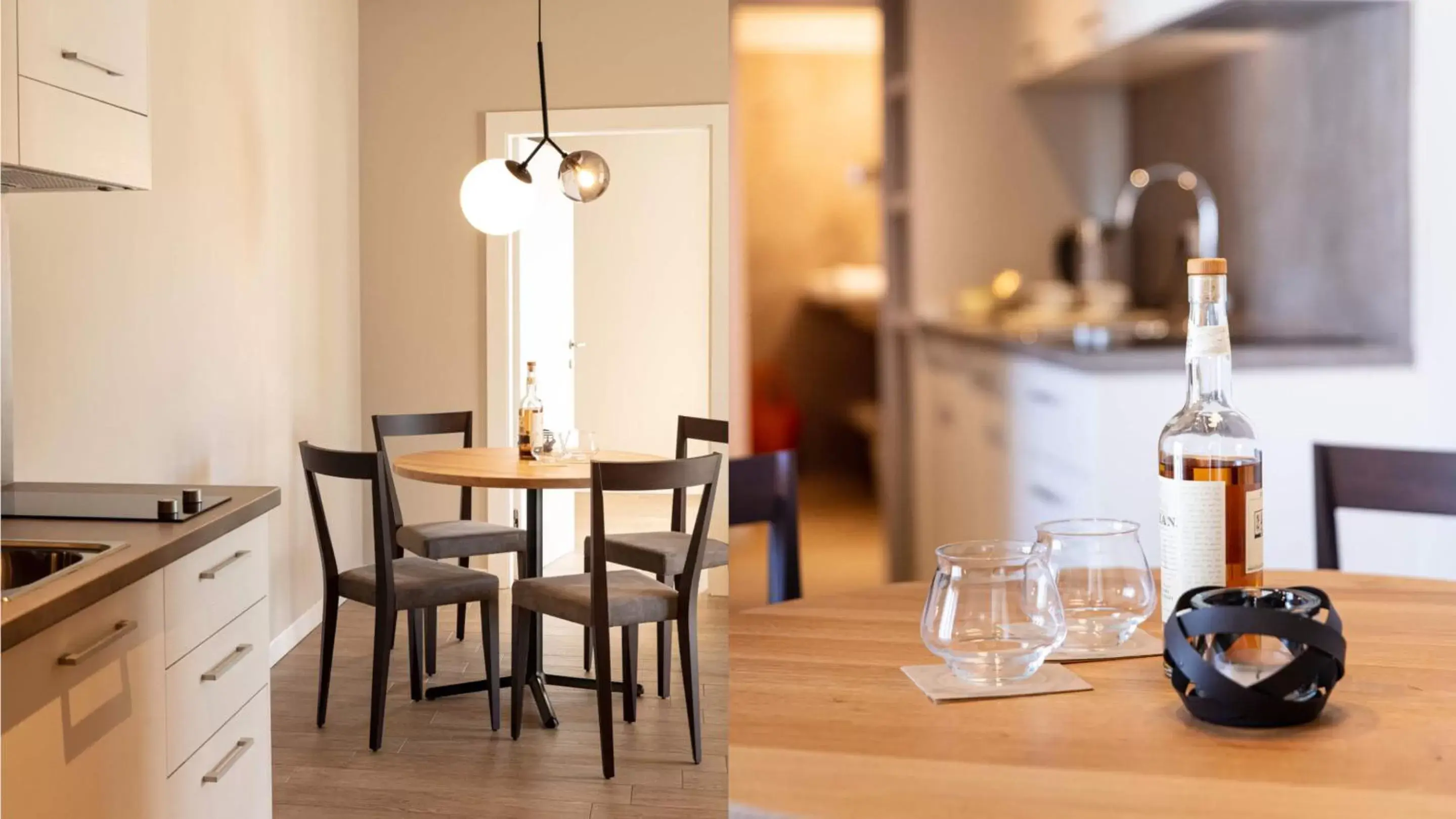 Kitchen or kitchenette, Dining Area in City Hotel Merano