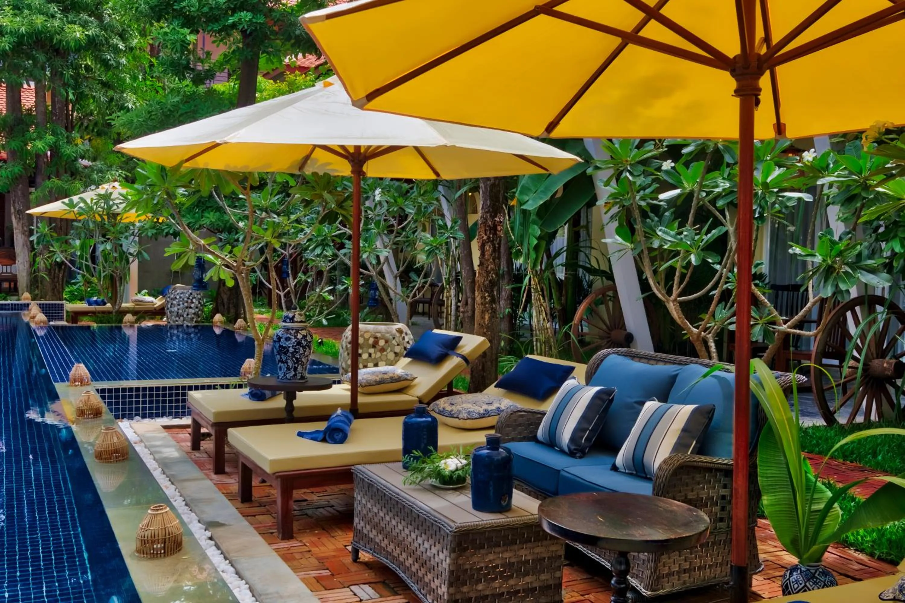 Patio in Mane Village Suites