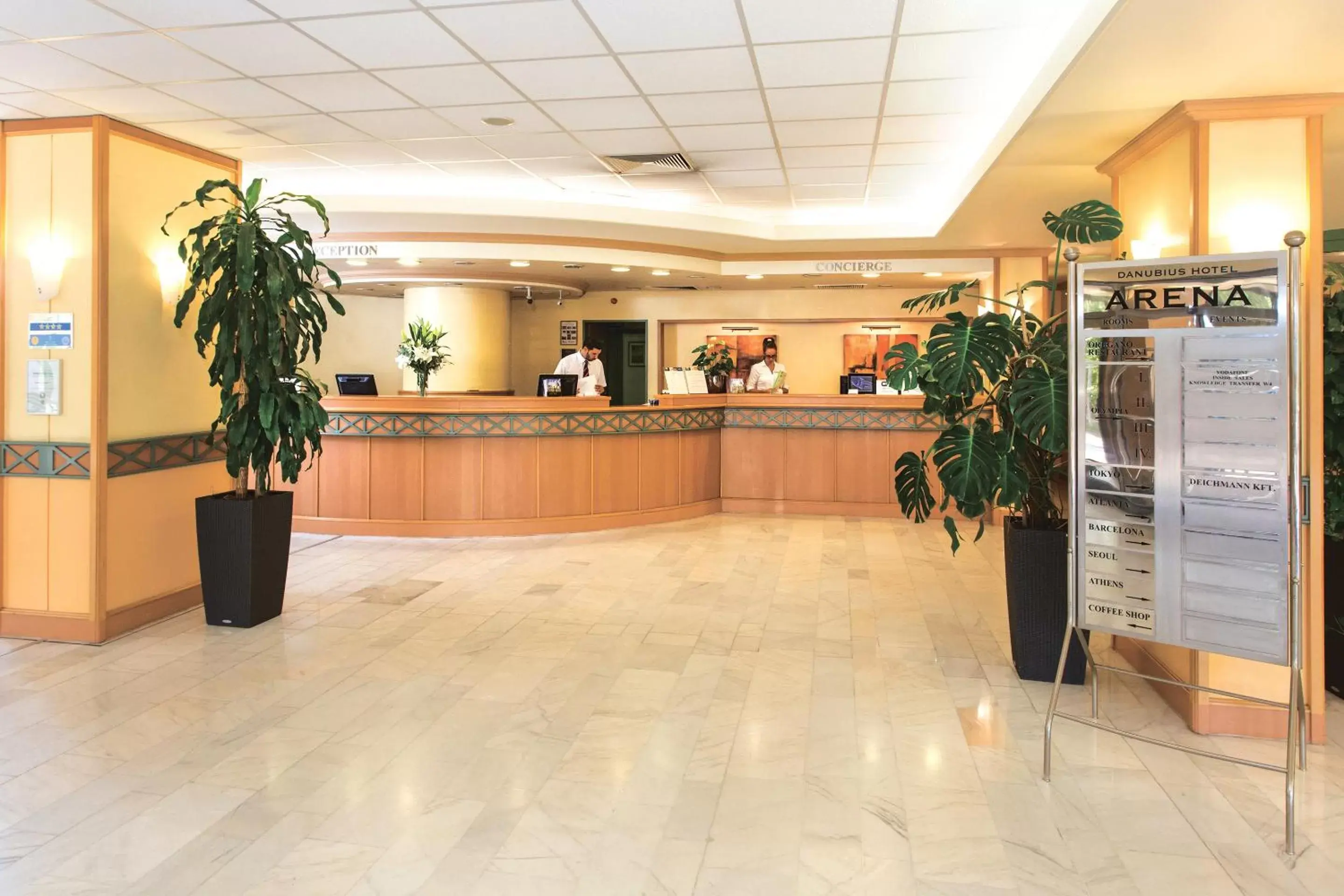 Lobby or reception in Danubius Hotel Arena