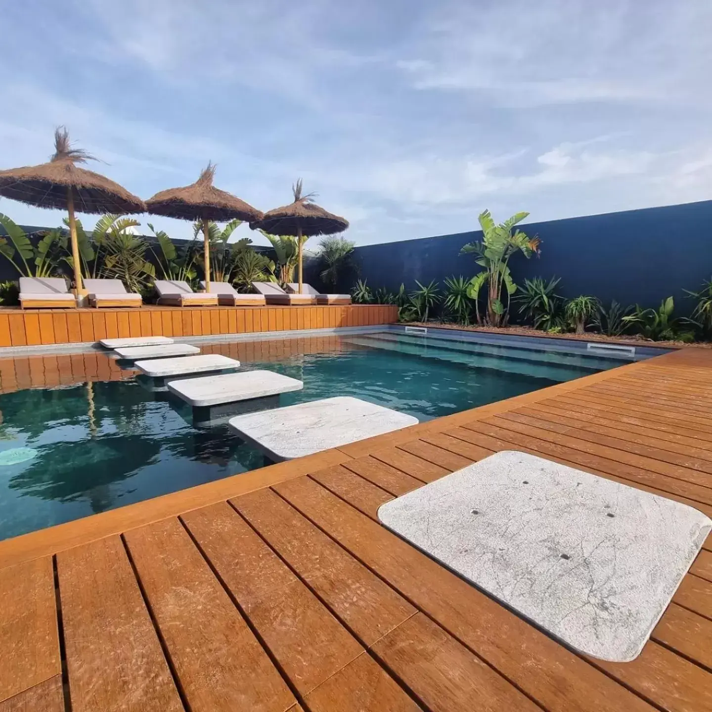 Swimming Pool in The Salty Pelican Yoga & Surf Retreat