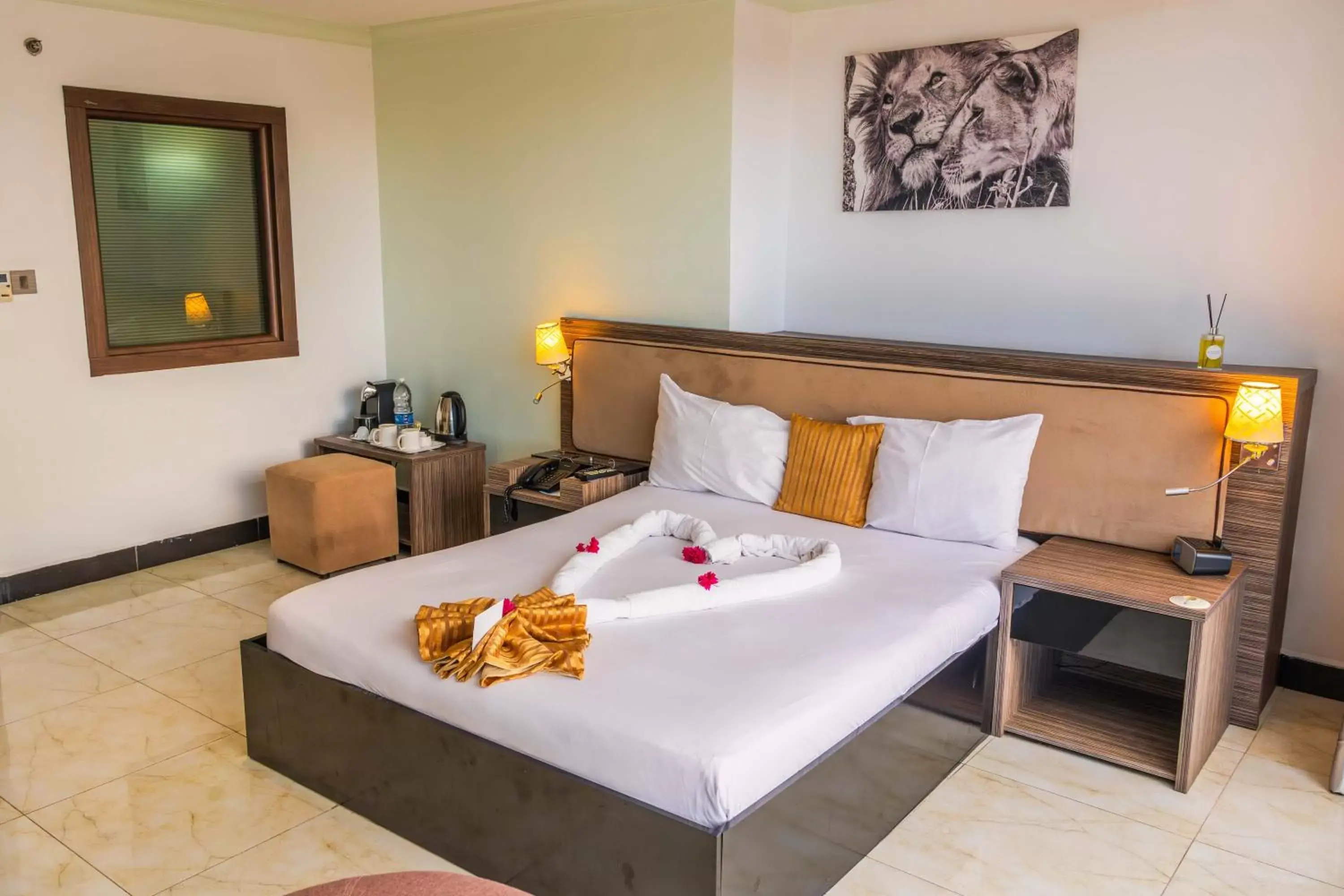 Bed in Golden Tulip Dar Es Salaam City Center Hotel
