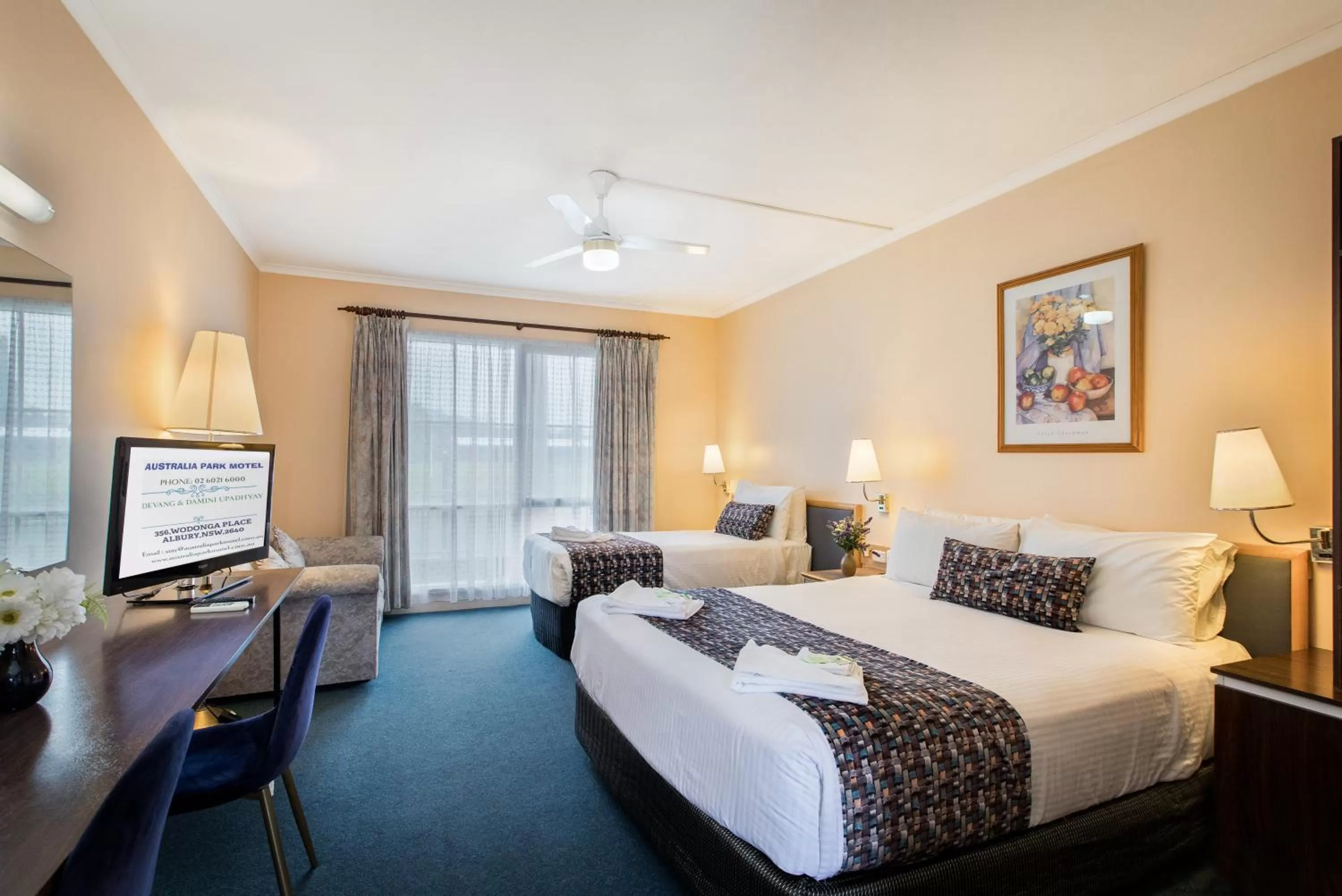 TV and multimedia, Bed in Australia Park Motel