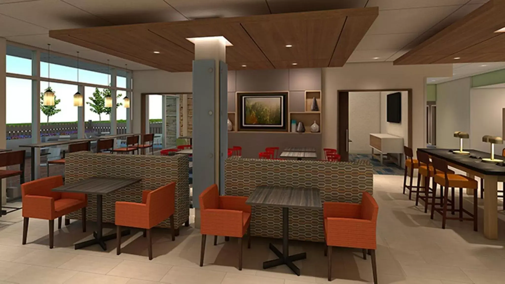 Lobby or reception, Restaurant/Places to Eat in Holiday Inn Express & Suites - Lindale, an IHG Hotel