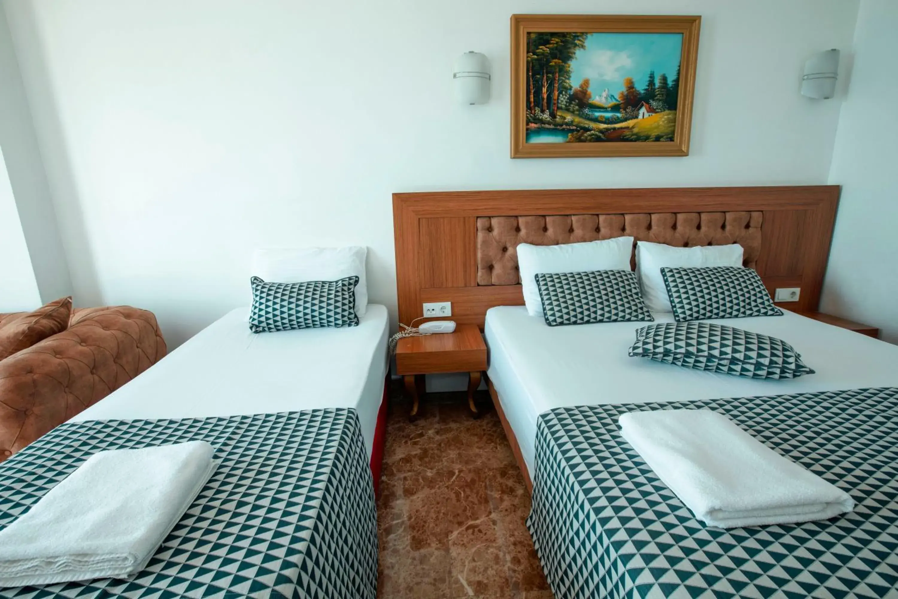 Bed in Kristal Beach Hotel