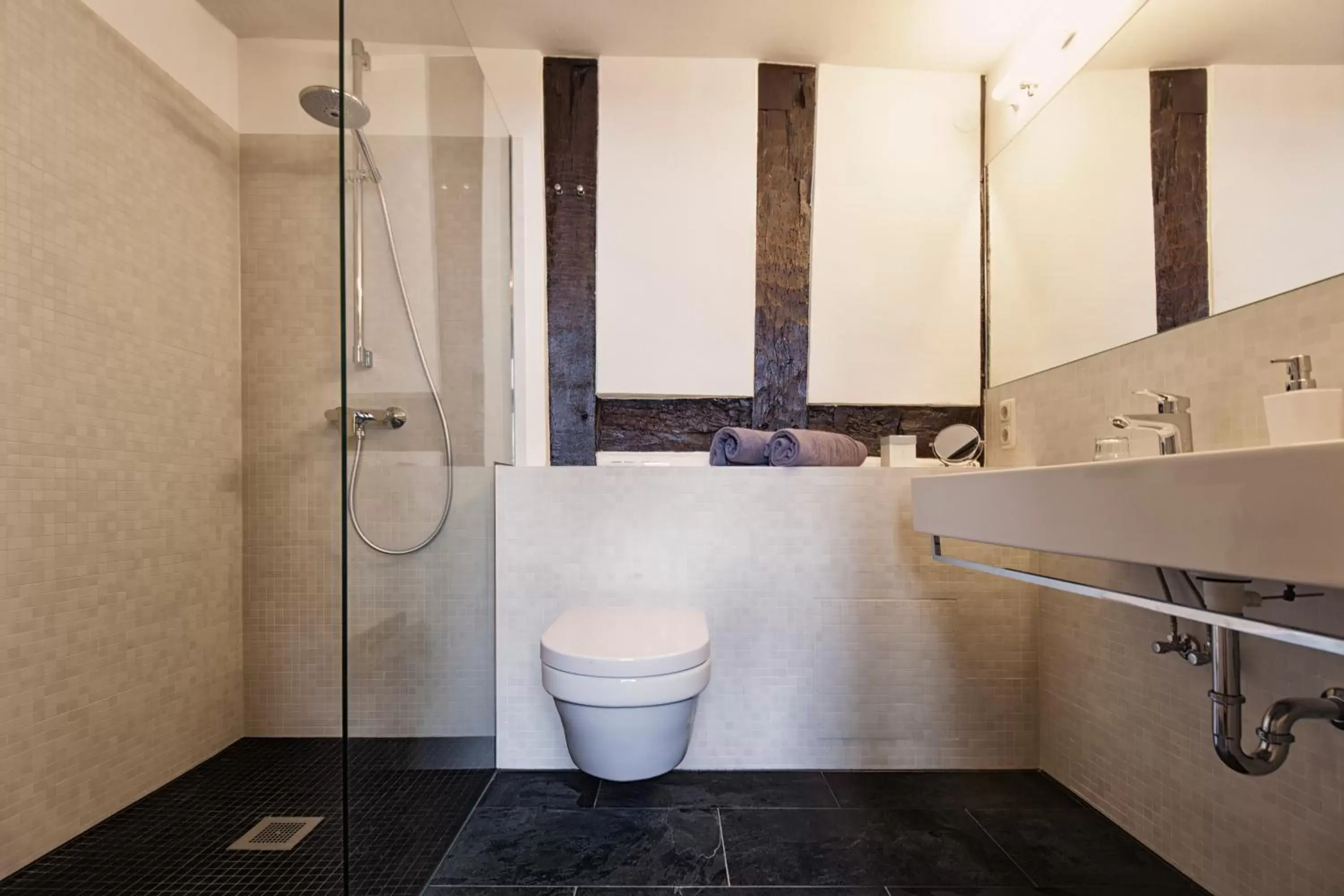 Shower, Bathroom in Romantik Hotel Alte Vogtei
