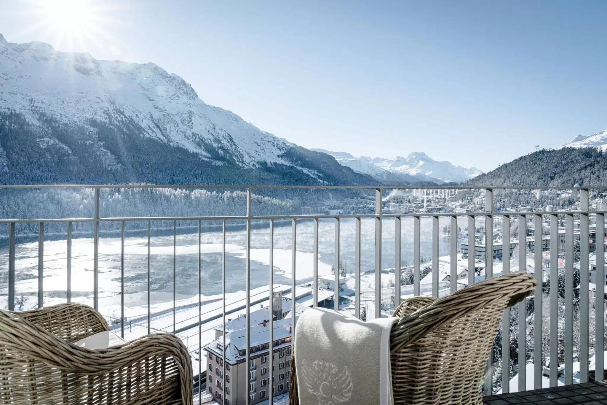 Natural landscape, Balcony/Terrace in Carlton Hotel St Moritz - The Leading Hotels of the World