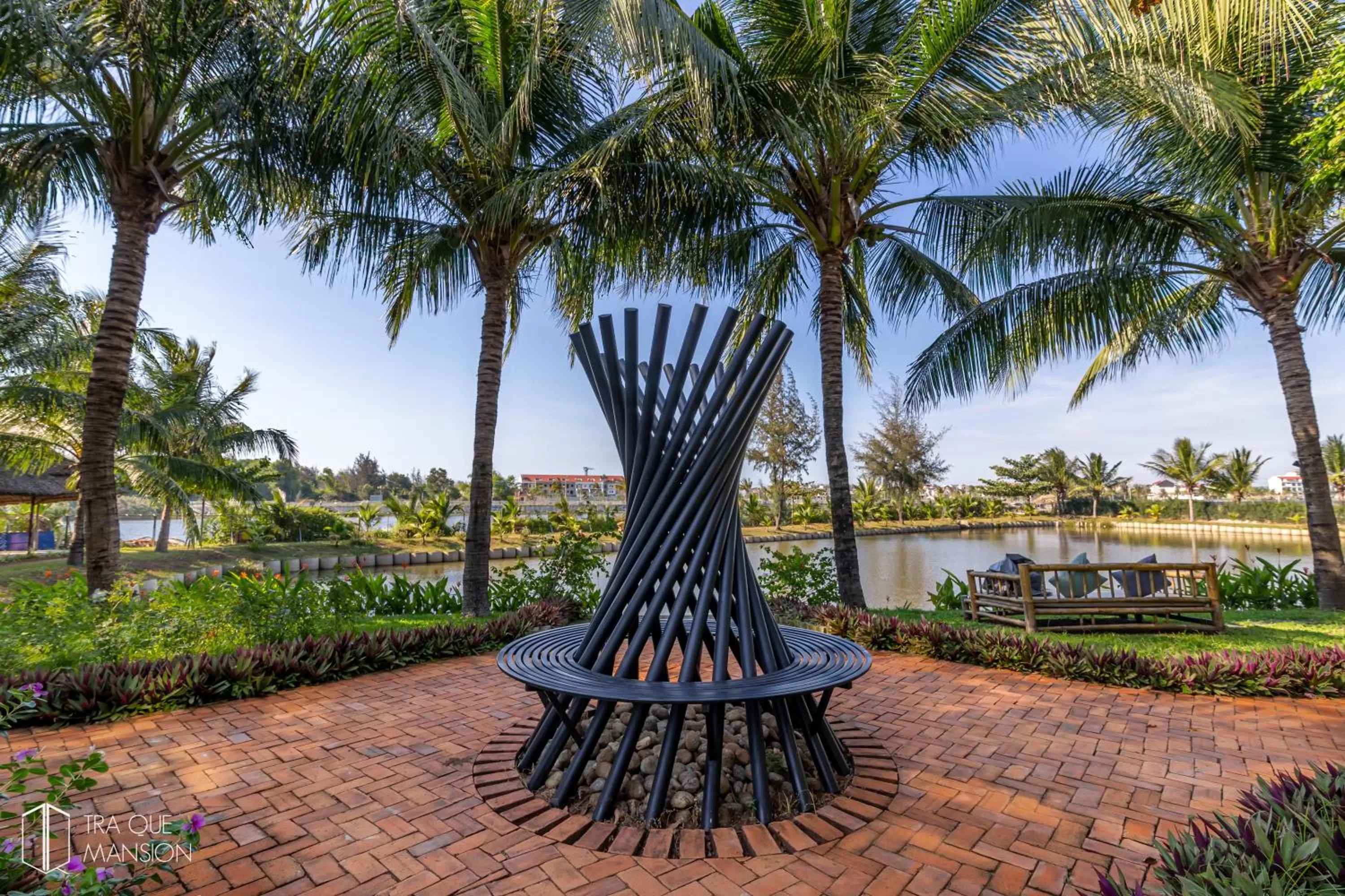 Garden view in Tra Que Mansion