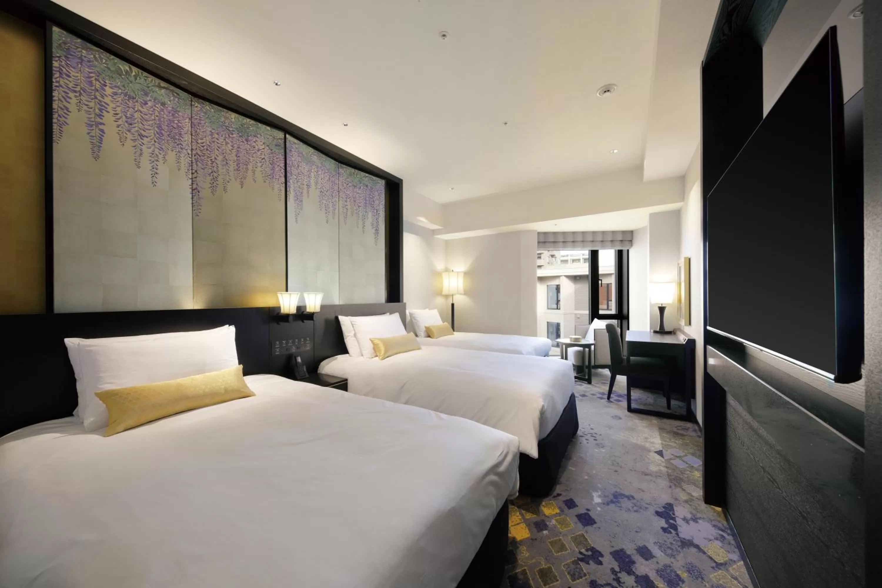 Photo of the whole room, Bed in THE HOTEL SANRAKU KANAZAWA 21th December 2022 OPEN