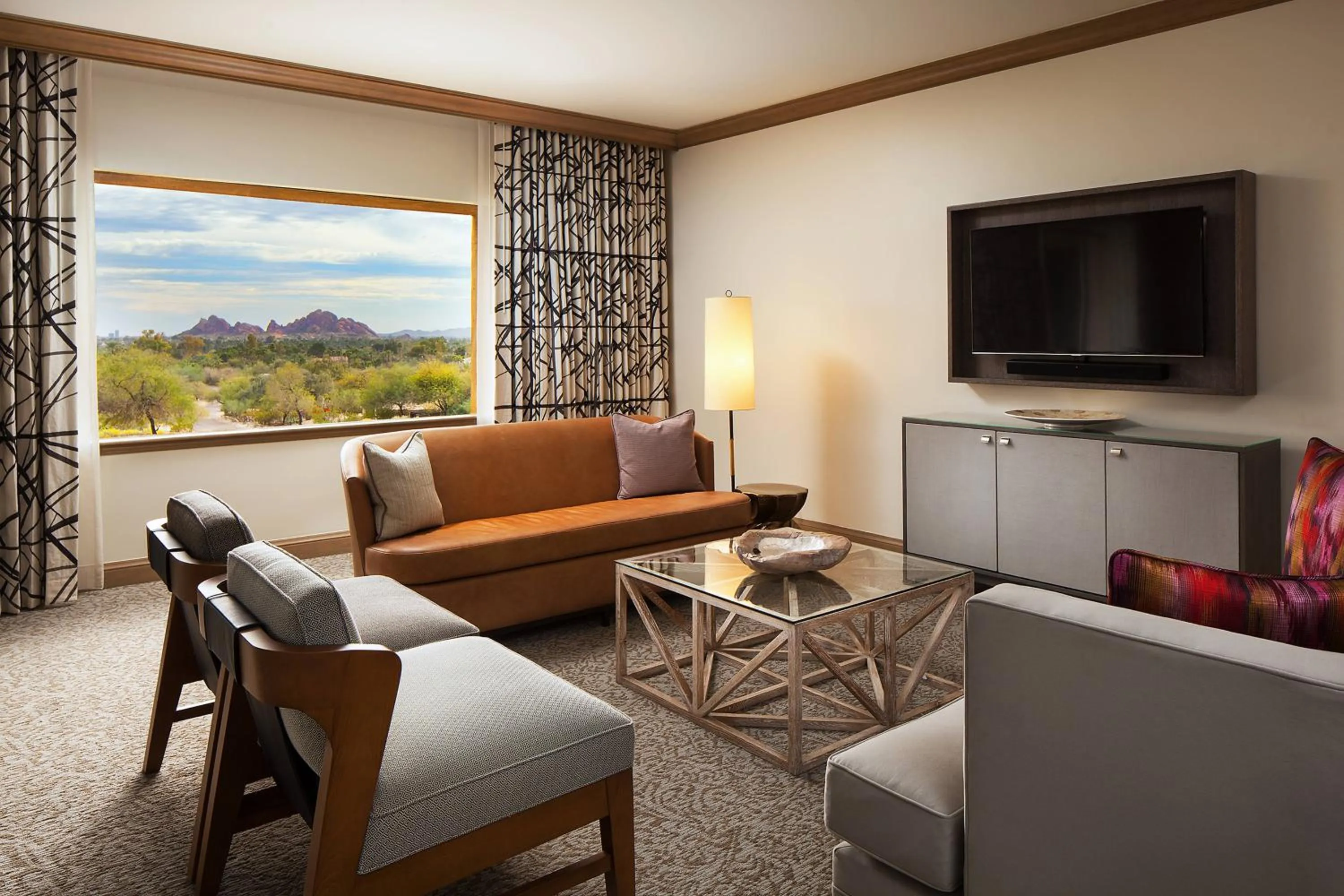 Living room in The Canyon Suites at The Phoenician, a Luxury Collection Resort, Scottsdale
