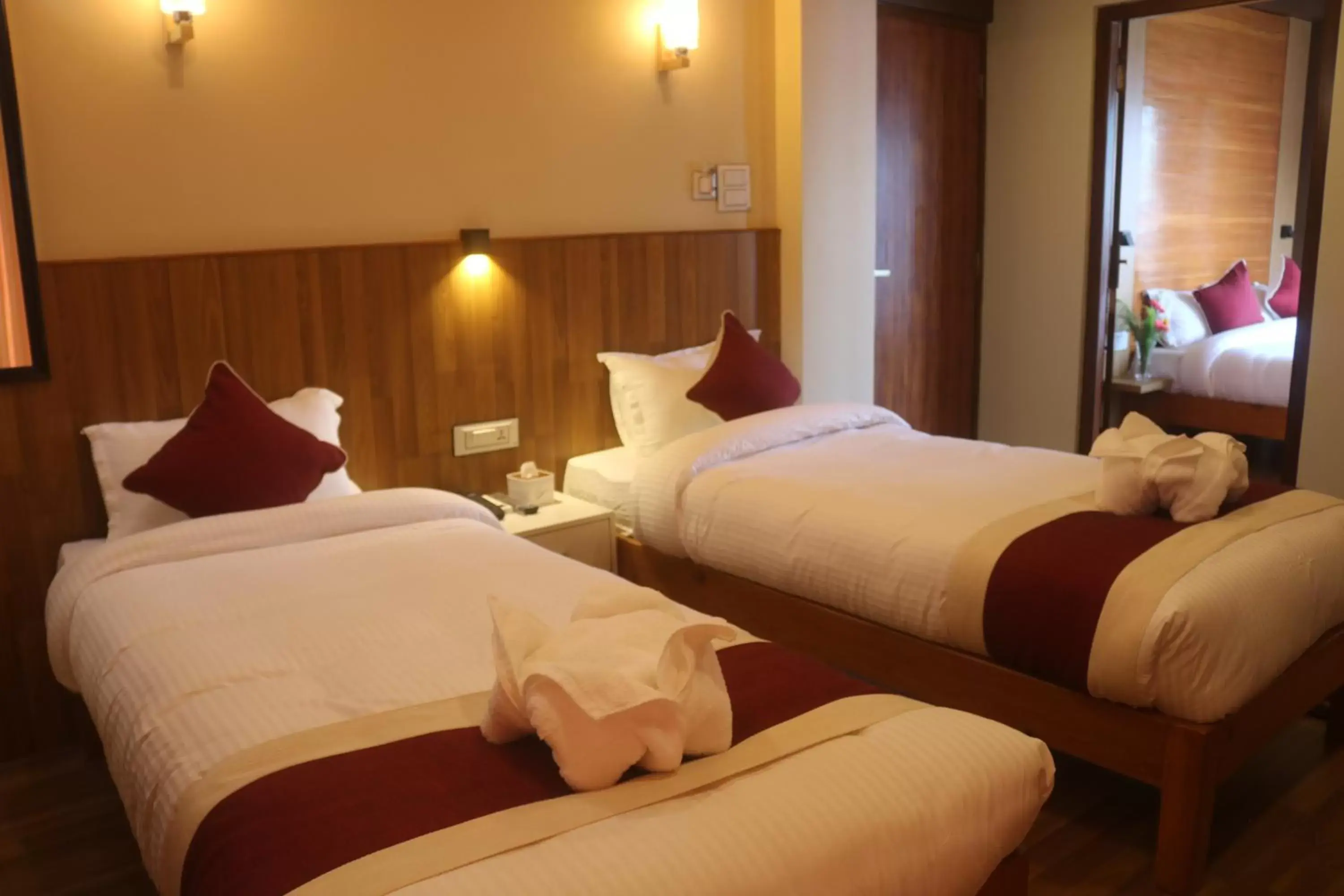 Bed in Hotel Family Ties Pvt. Ltd. Bed in Hotel Family Ties Pvt. Ltd.