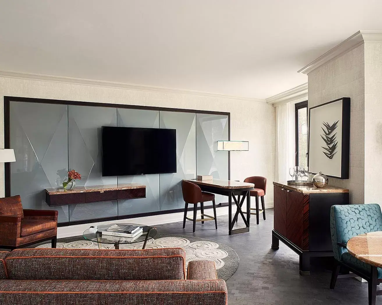 Living room, TV/Entertainment Center in Four Seasons Boston