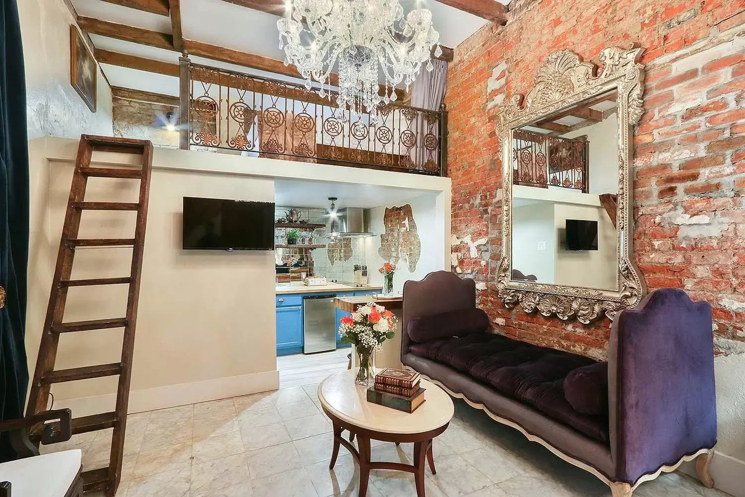 Living room, Lobby/Reception in French Quarter Mansion