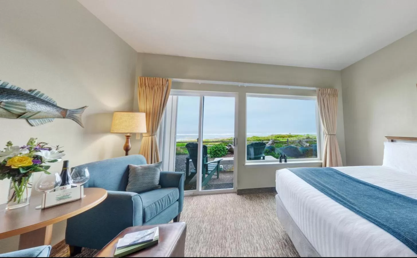 Bed in Overleaf Lodge and Spa