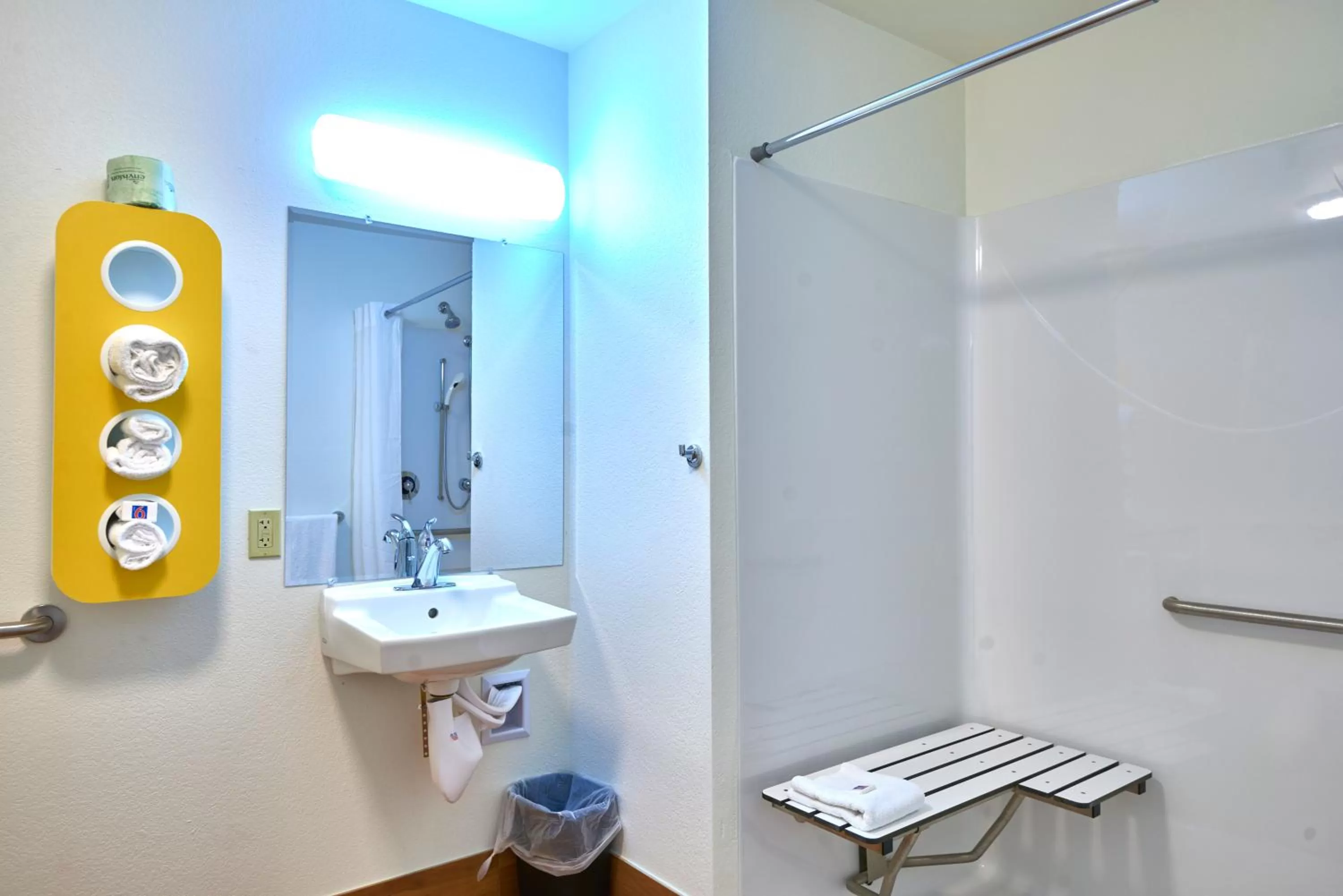 Bathroom in Motel 6 Wilkes Barre Arena