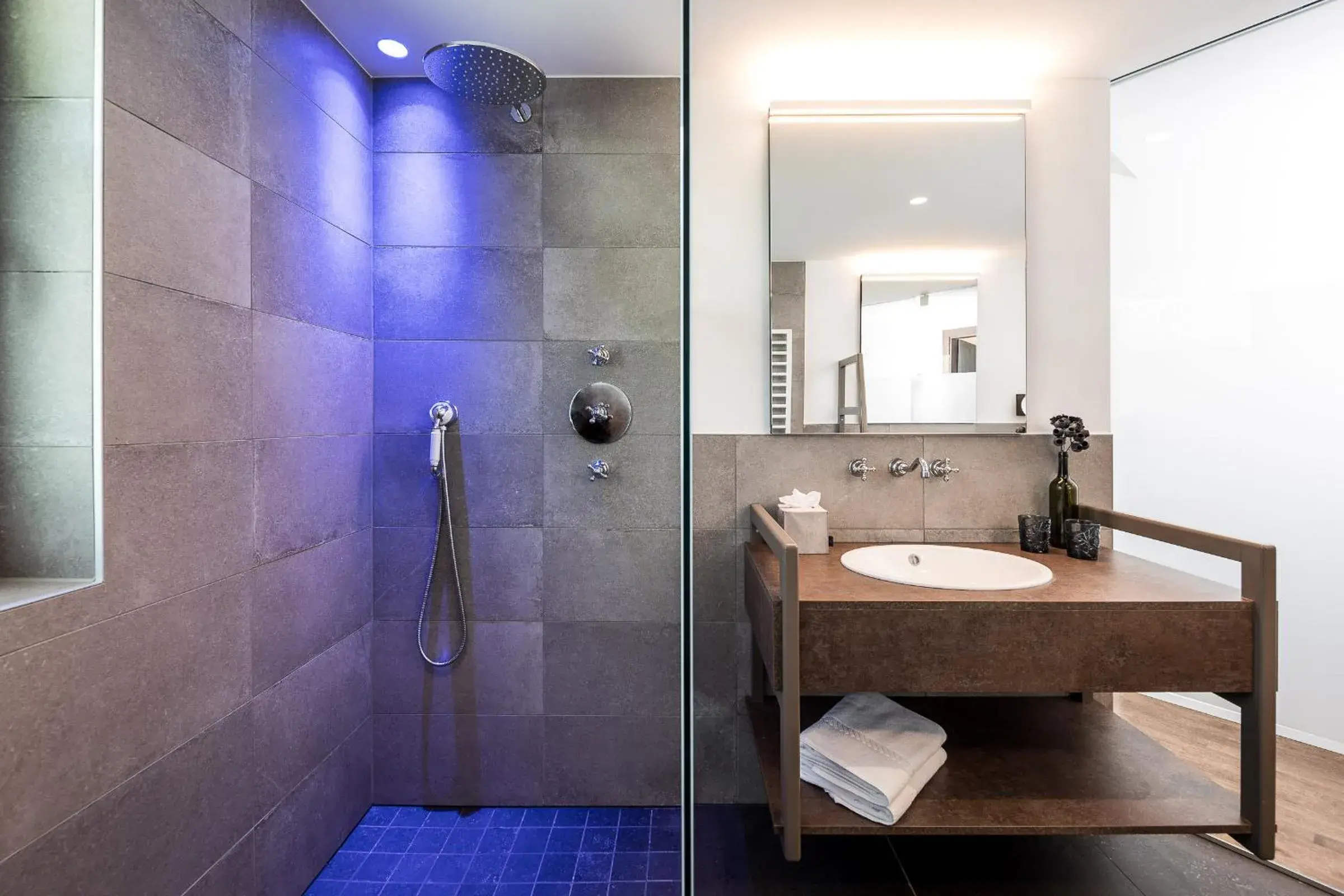 Shower, Bathroom in Hotel Der Weinmesser
