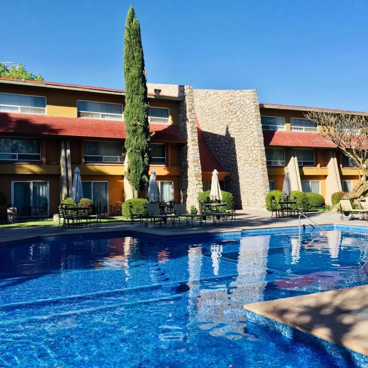 Pool view, Property Building in Hotel Real de Minas Tradicional