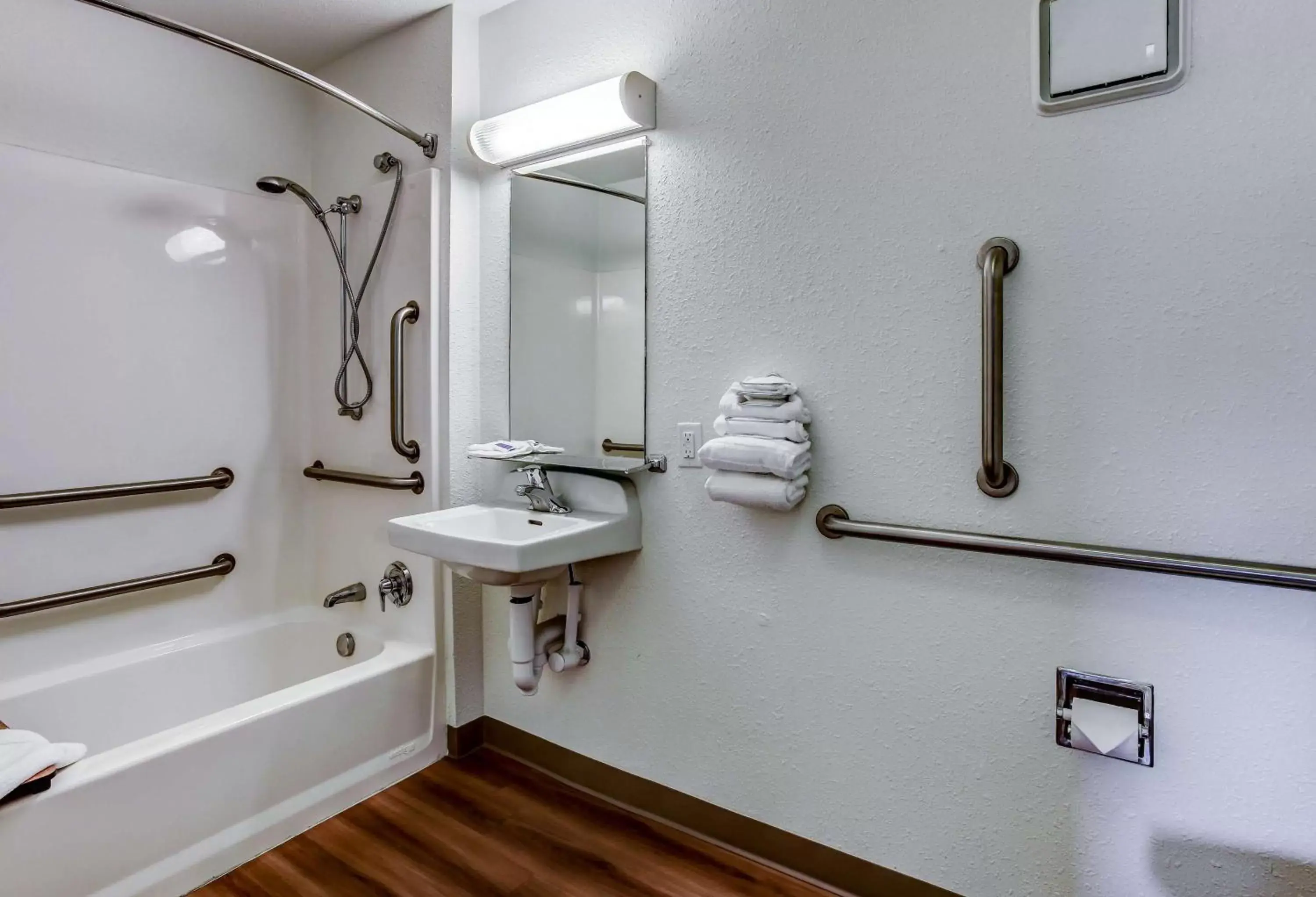 Bathroom in Motel 6-Coos Bay, OR