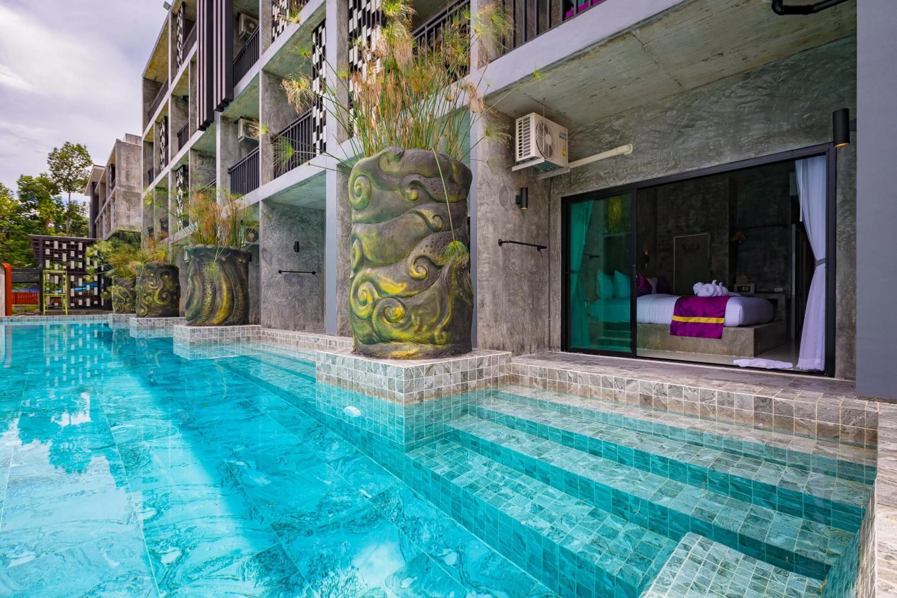 Pool view in Maneetel Krabi Beachfront-SHA Plus