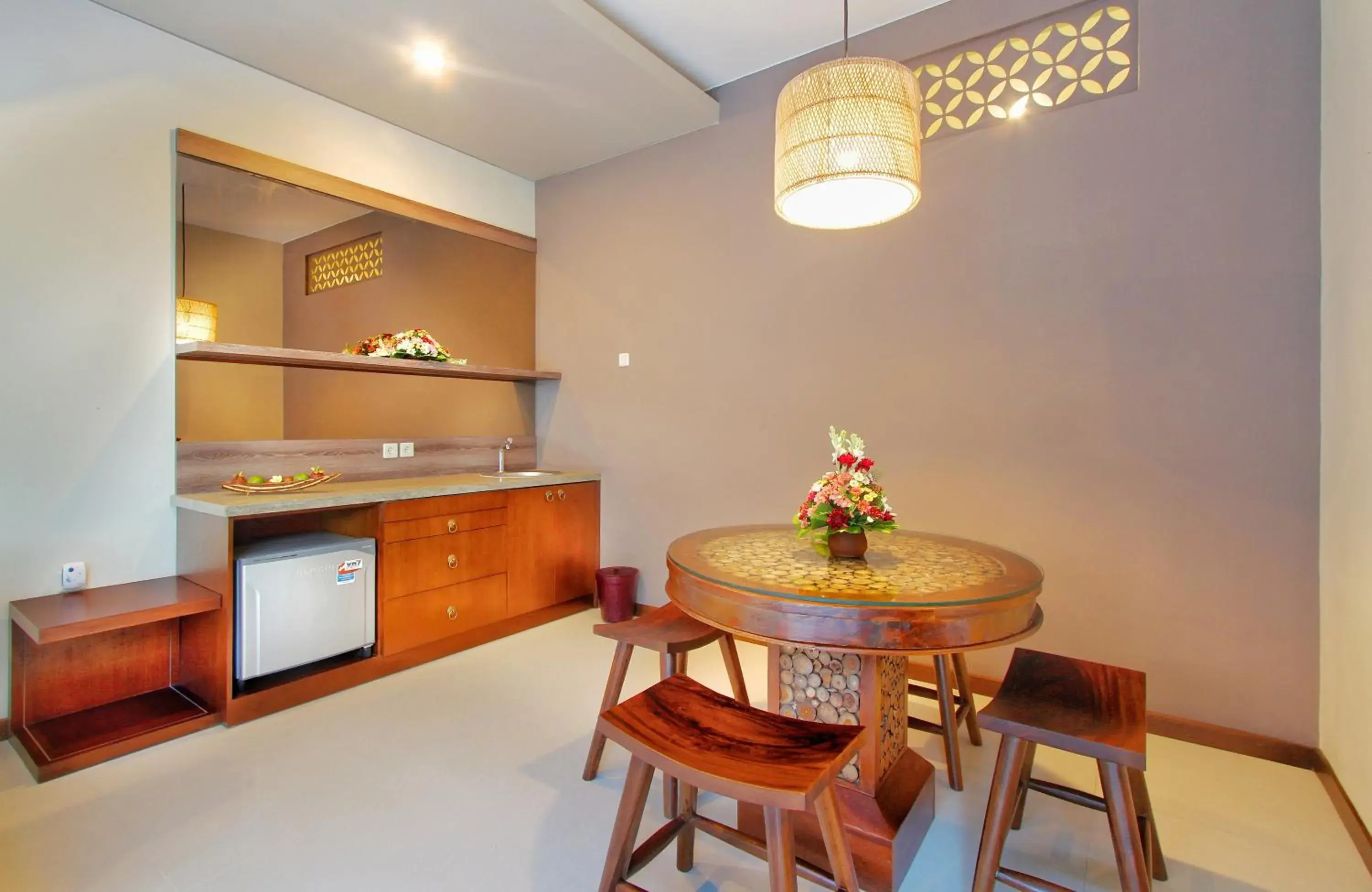 Kitchen or kitchenette, Dining Area in Maharaja Villas Bali - CHSE Certified