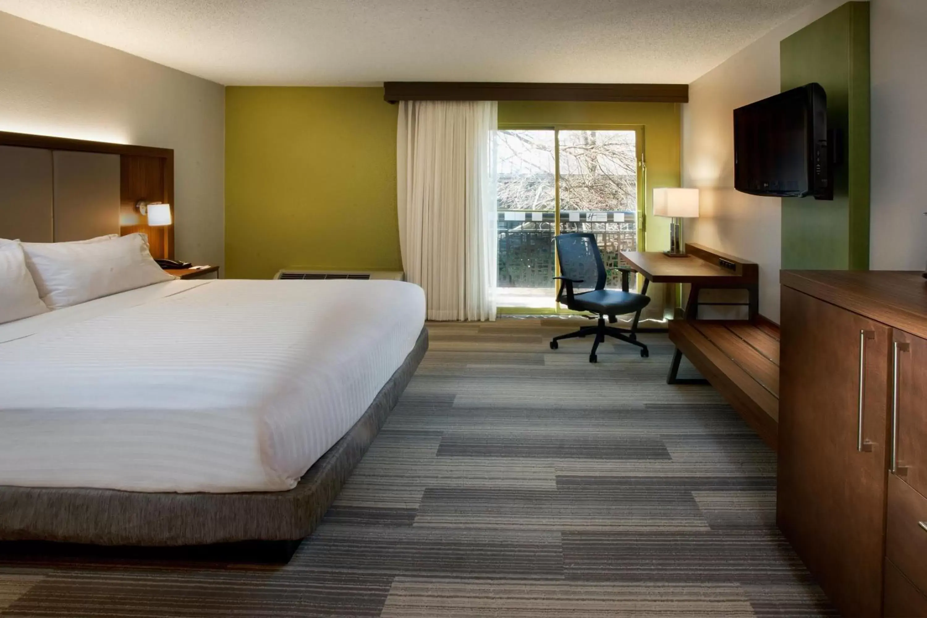 Bedroom, TV/Entertainment Center in Holiday Inn Express Nashville Airport, an IHG Hotel