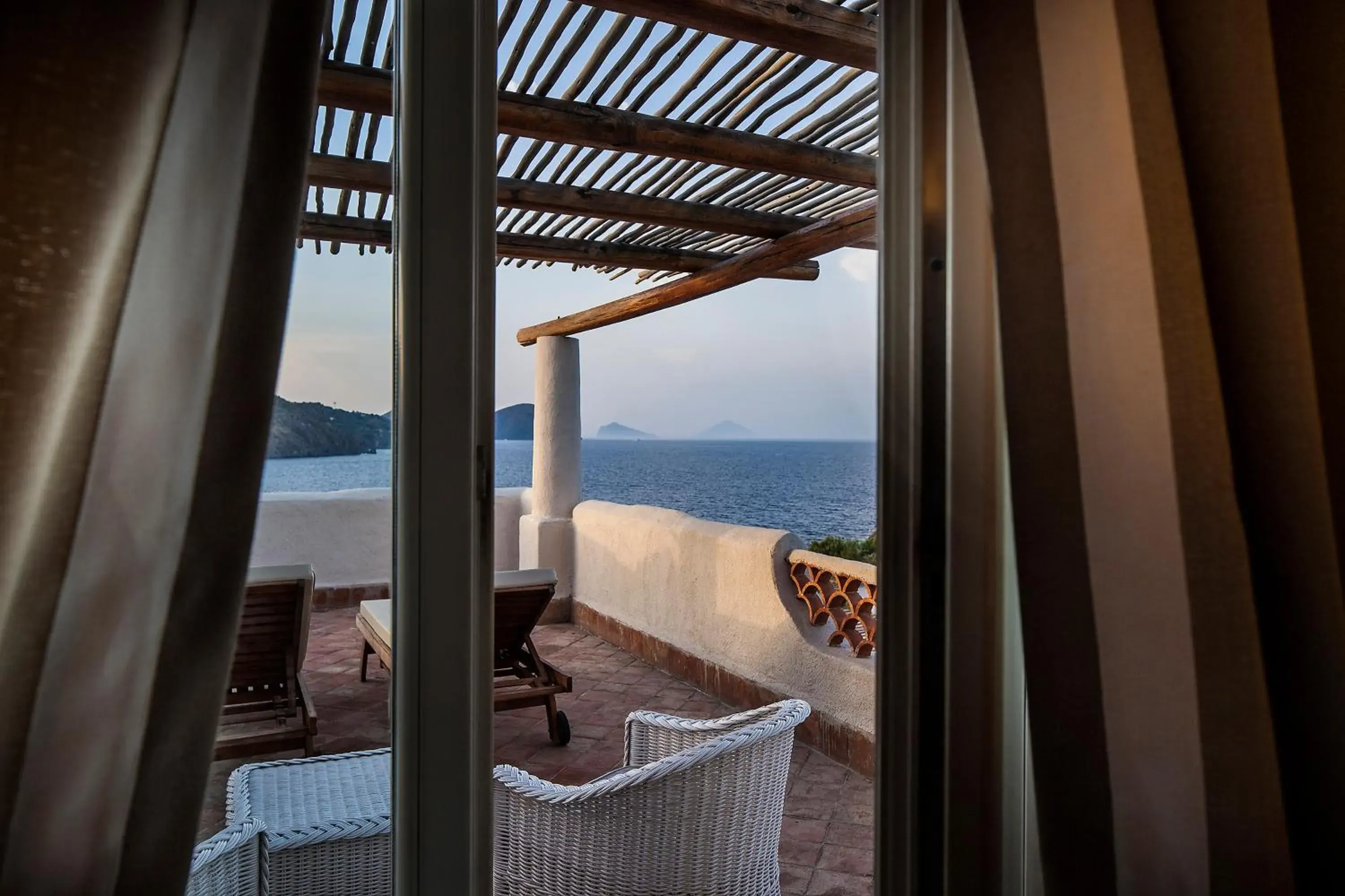 Balcony/Terrace, Sea View in Therasia Resort Sea and SPA