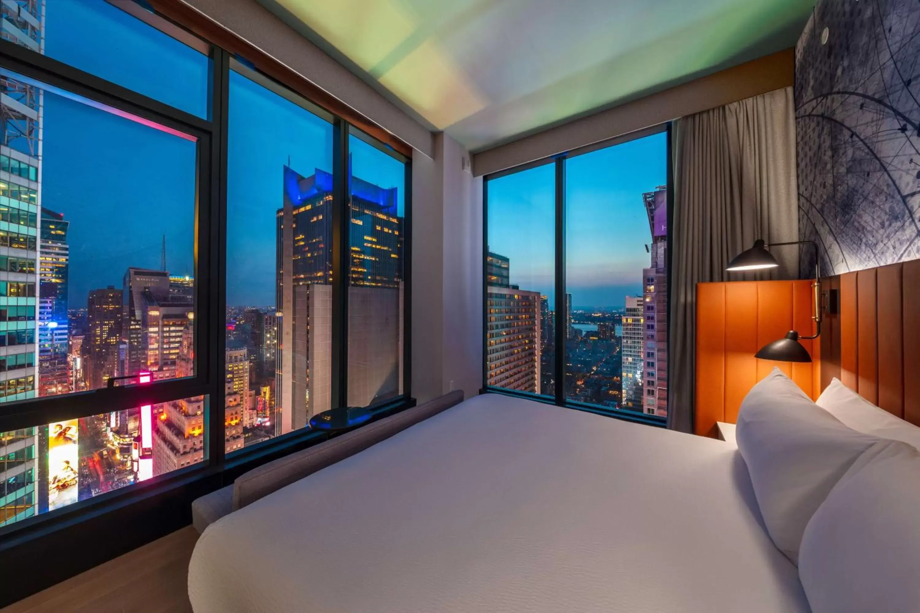 Bed, City View in Tempo By Hilton New York Times Square