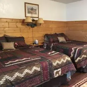 Bed in Chinook Winds Lodge