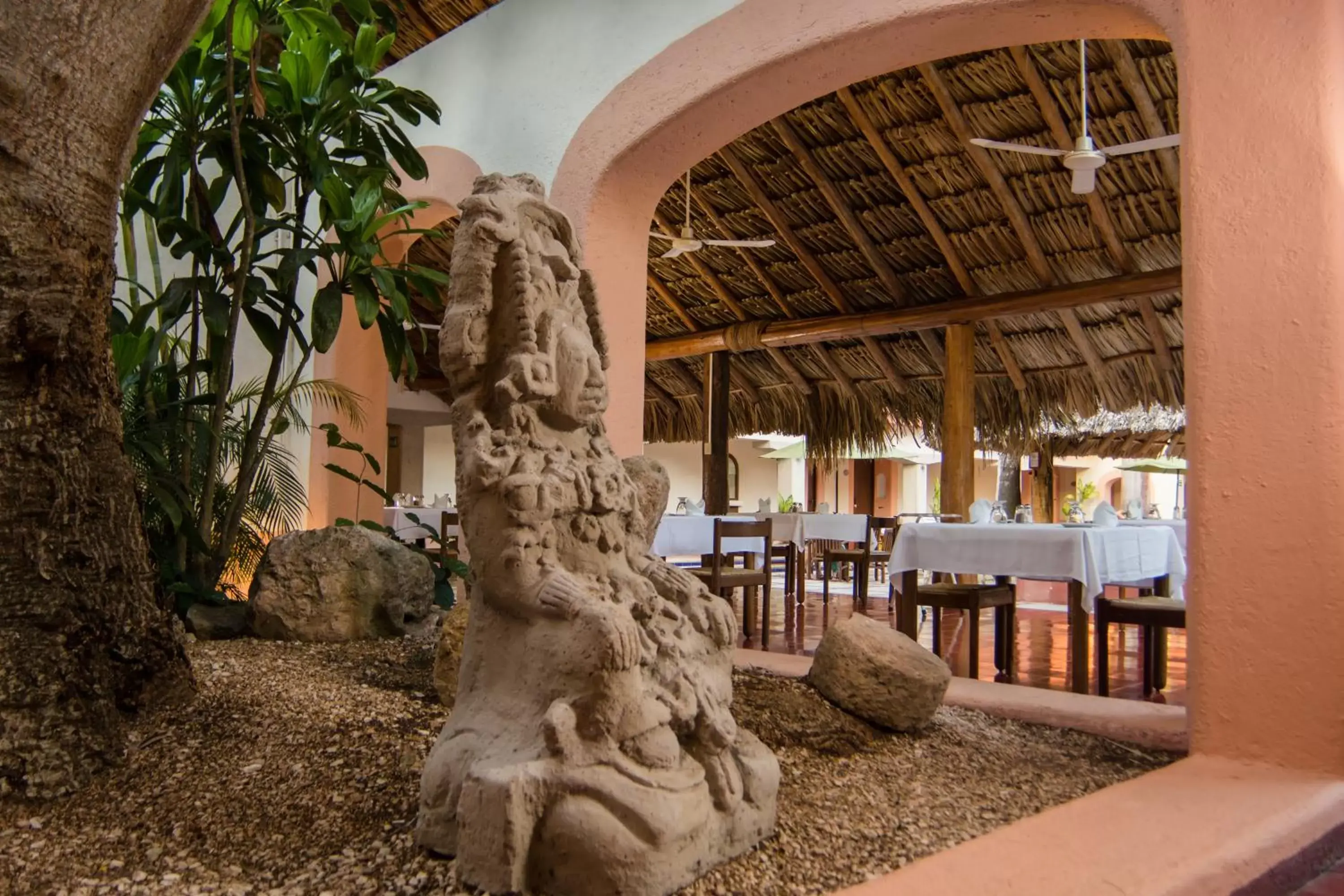 Decorative detail in Villas Arqueologicas Chichen Itza