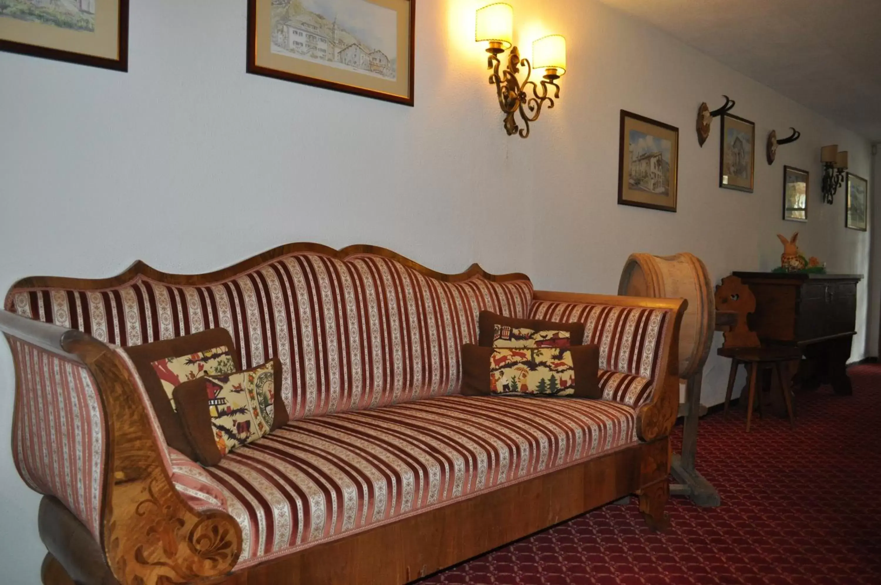 Decorative detail, Seating Area in Hotel Bernina