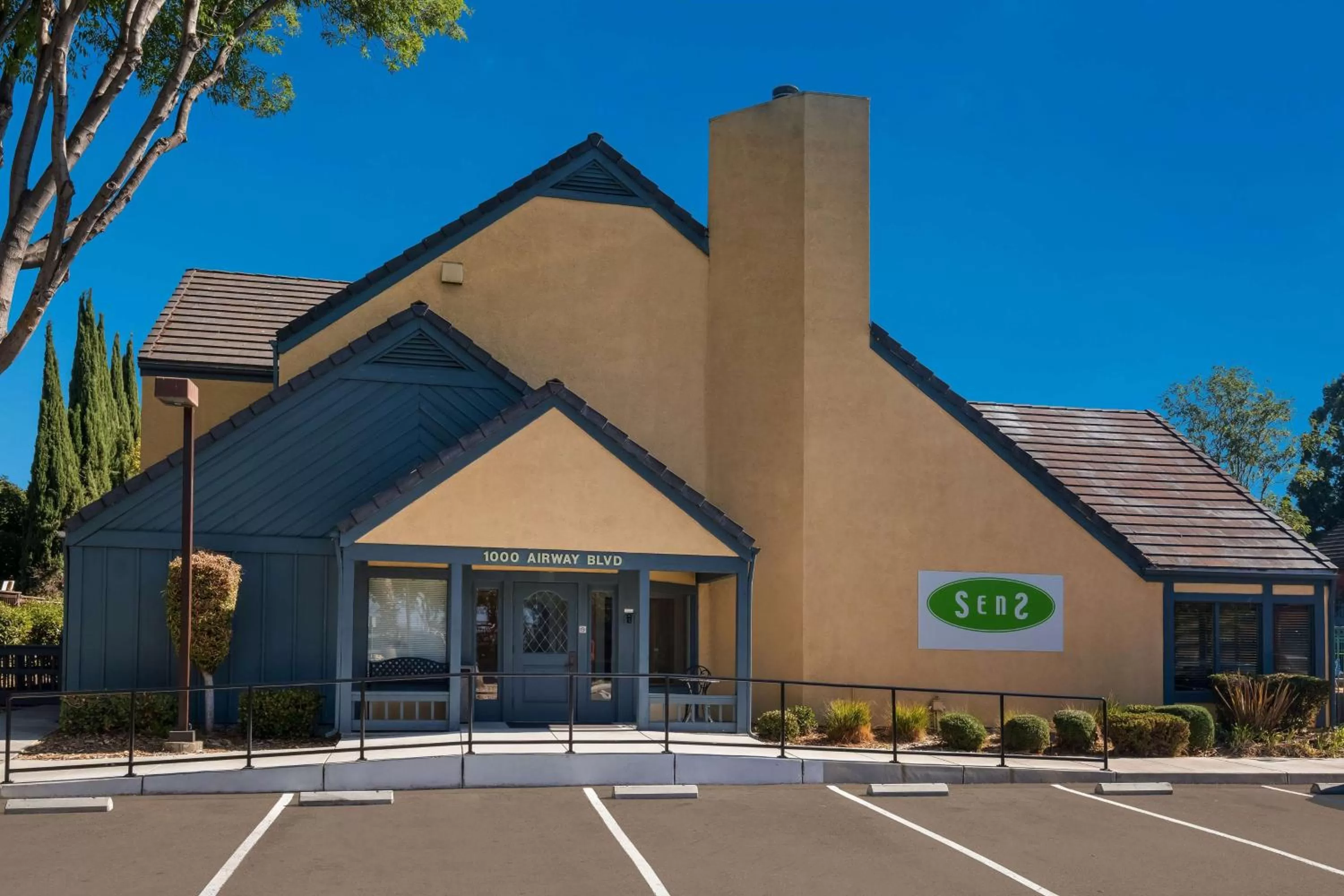 Property building in SenS Suites Livermore; SureStay Collection by Best Western