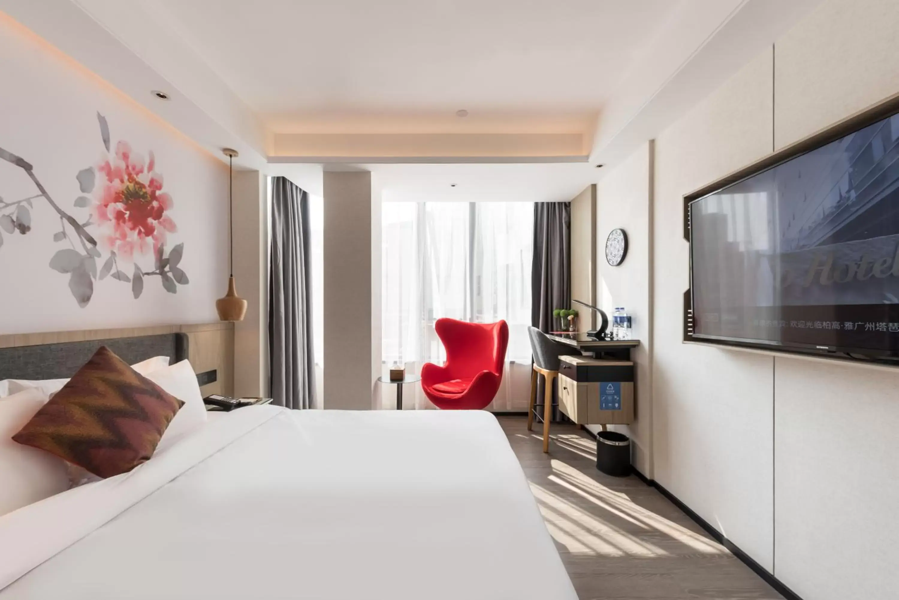TV and multimedia, Bed in Paco Hotel Canton Tower Pazhou-Free shuttle bus for canton fair TV and multimedia, Bed in Paco Hotel Canton Tower Pazhou-Free shuttle bus for canton fair