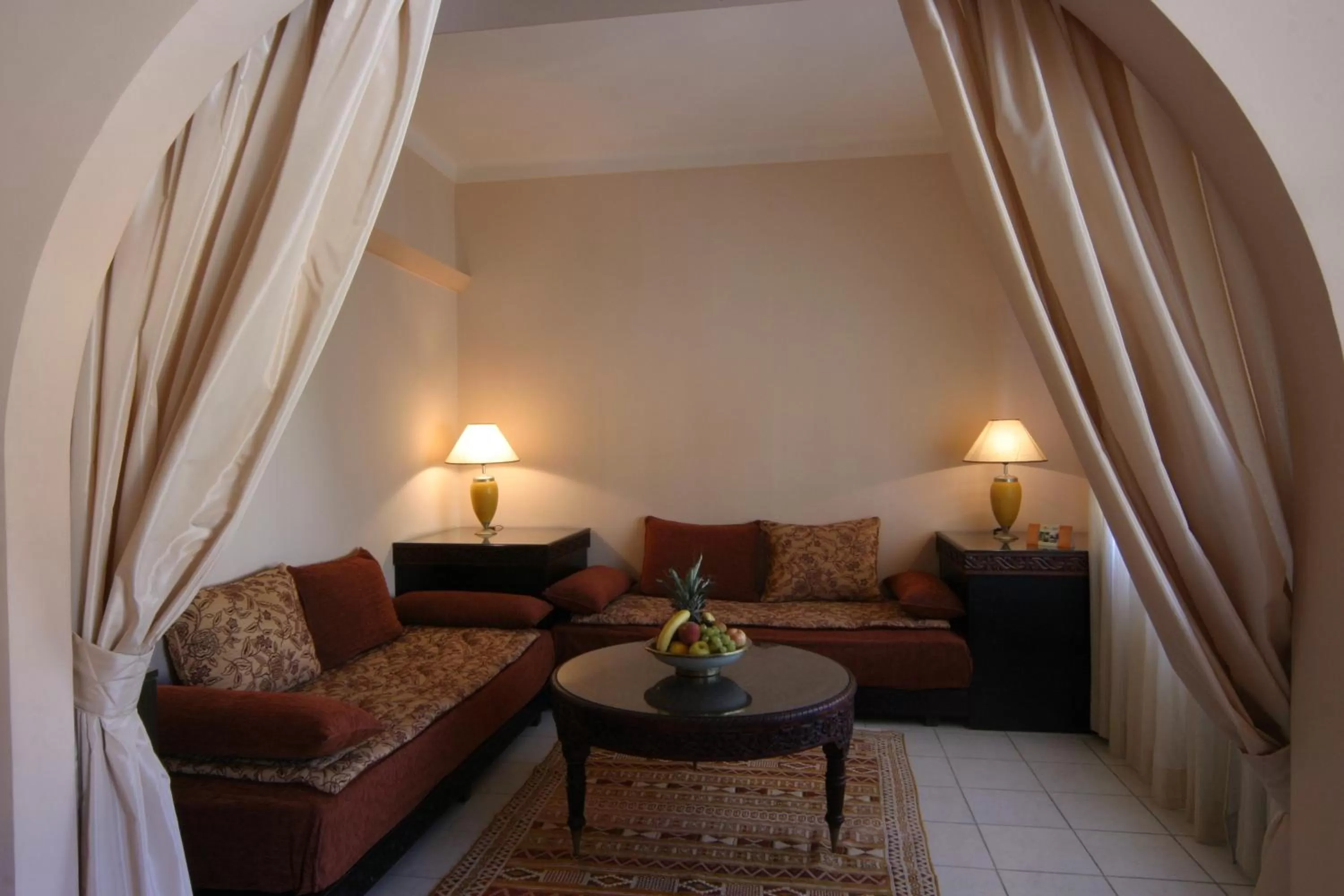 Seating area in Hotel Chellah