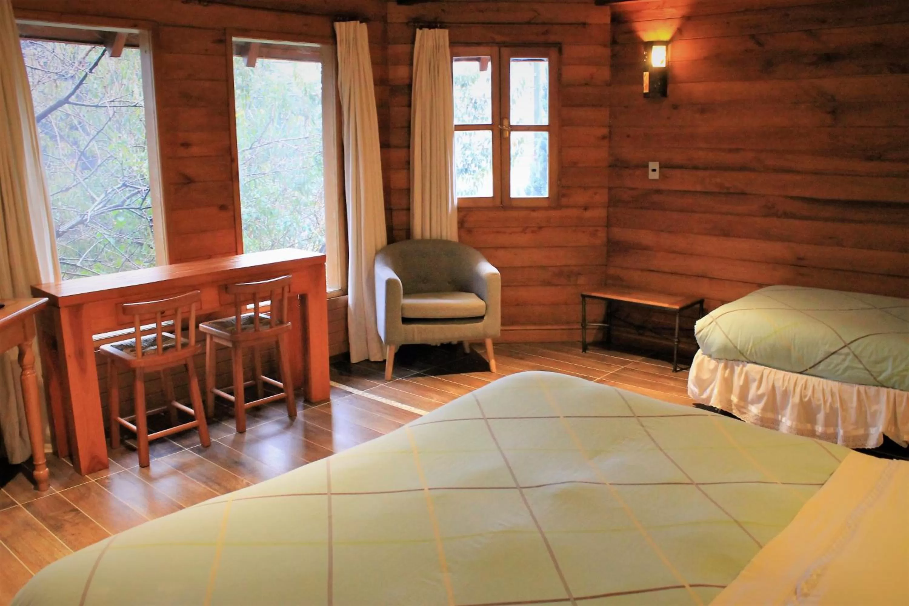 Decorative detail, Bed in Hotel Malalhue