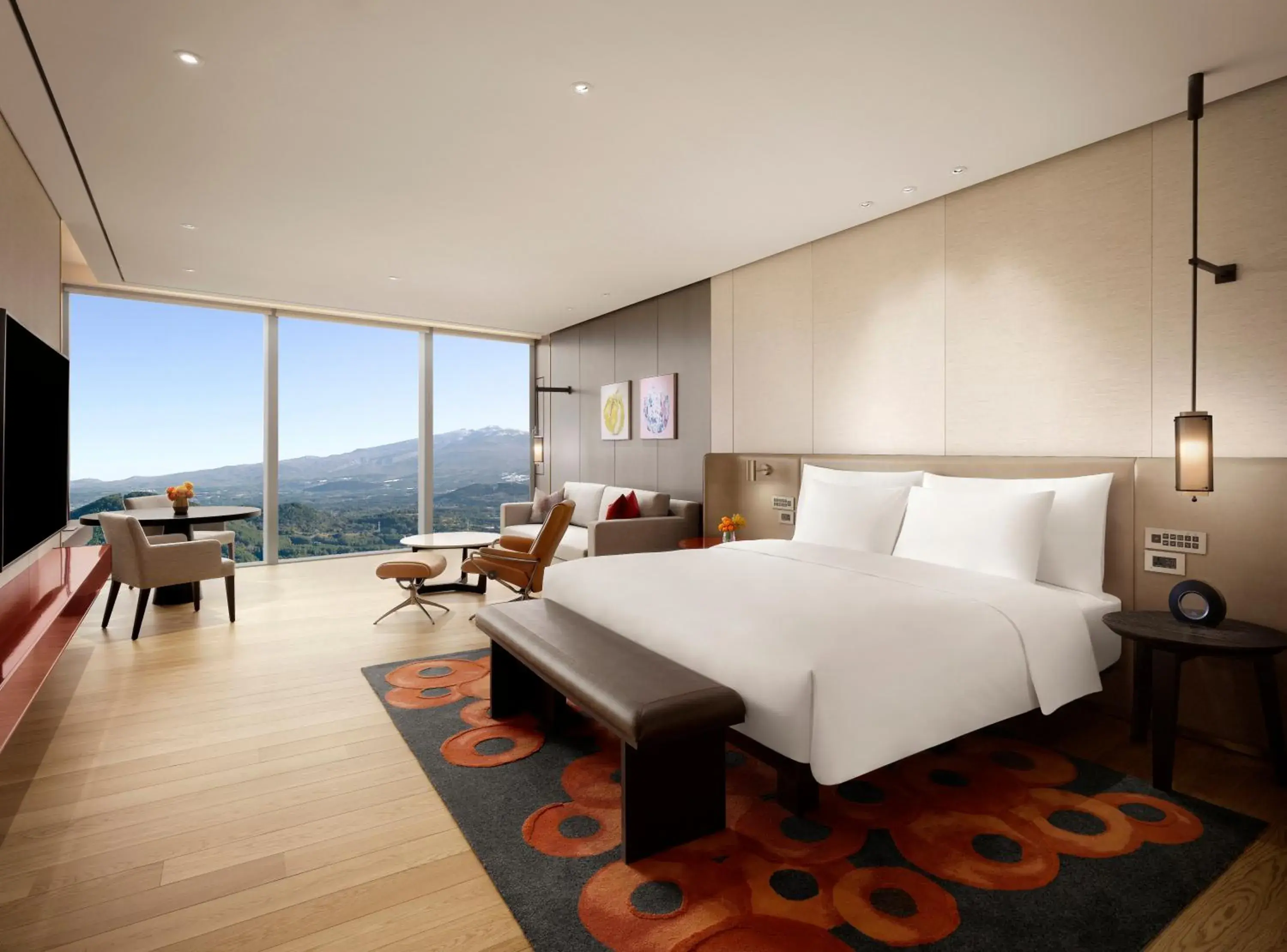 View (from property/room), Bed in Grand Hyatt Jeju View (from property/room), Bed in Grand Hyatt Jeju