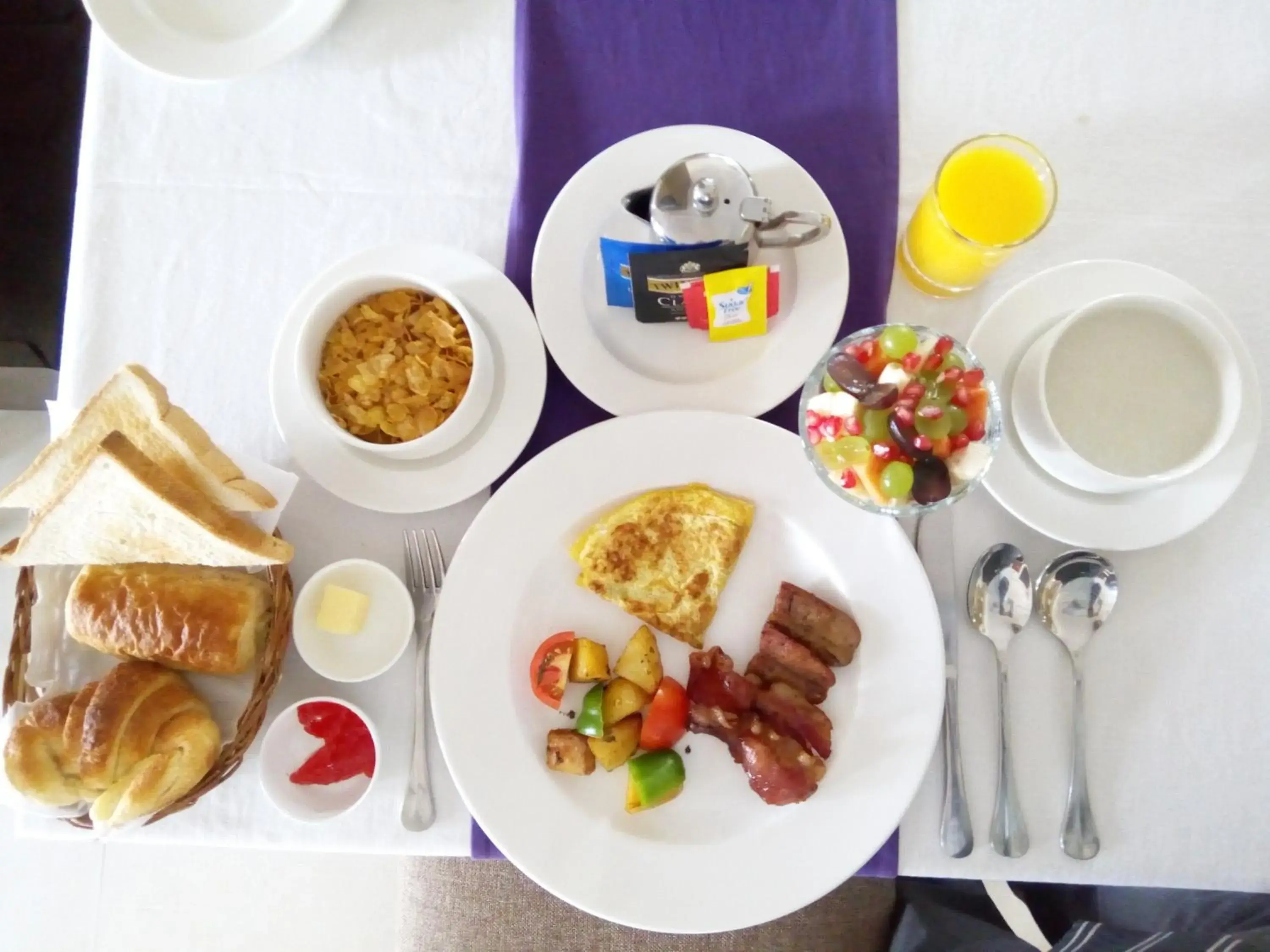 Food close-up, Breakfast in Hotel Harmika