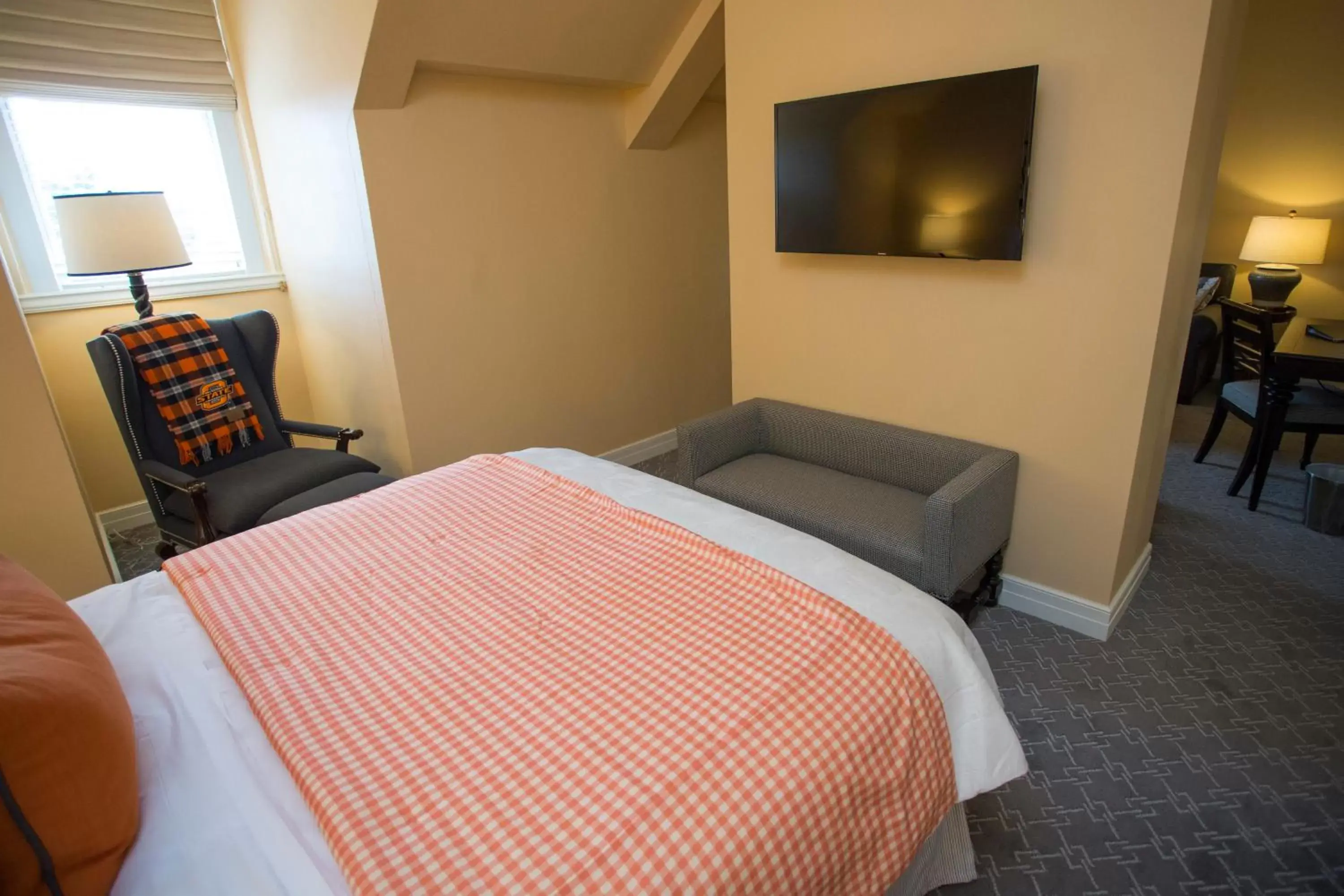 Bed in The Atherton Hotel at OSU Bed in The Atherton Hotel at OSU