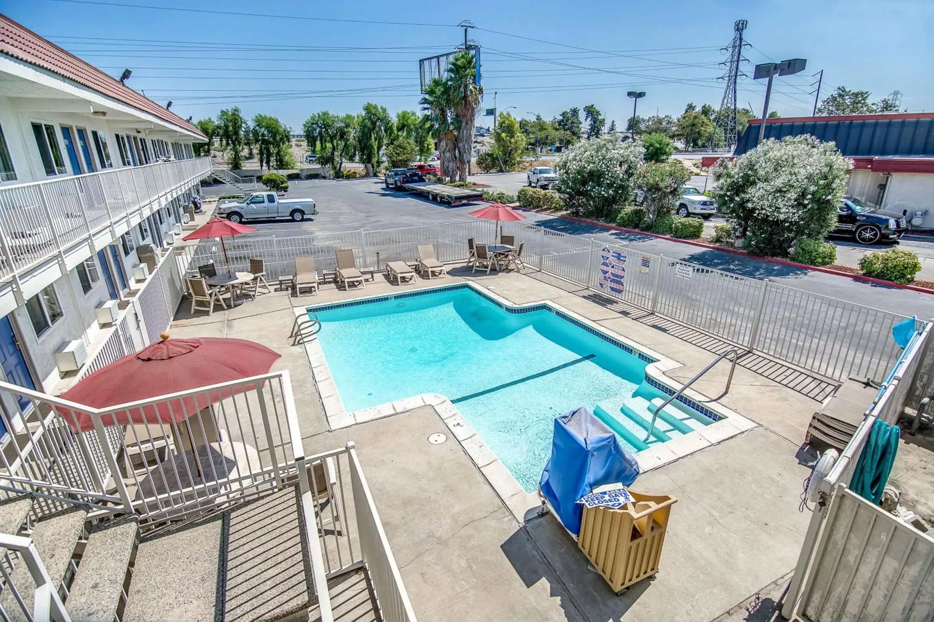 Day, Swimming Pool in Motel 6-Stockton, CA - Charter Way West