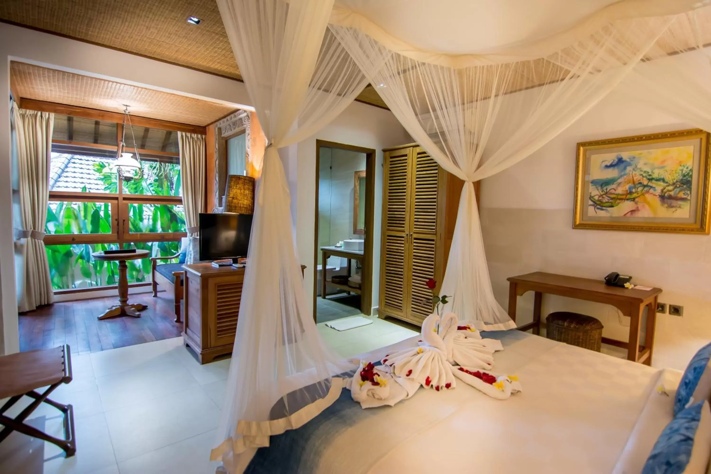 Bedroom, Bed in Ulun Ubud Resort - CHSE Certified