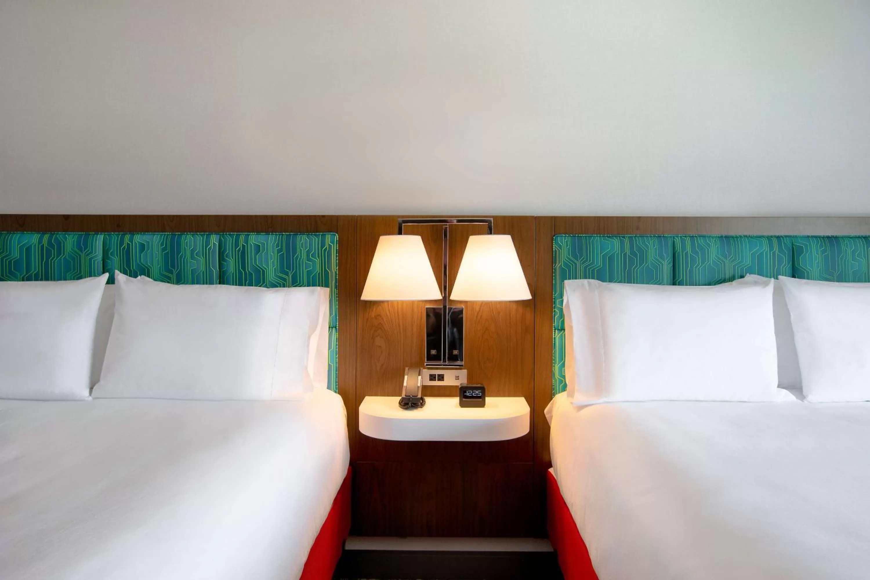 Bed in Hampton Inn & Suites Ottawa West, Ontario, Canada