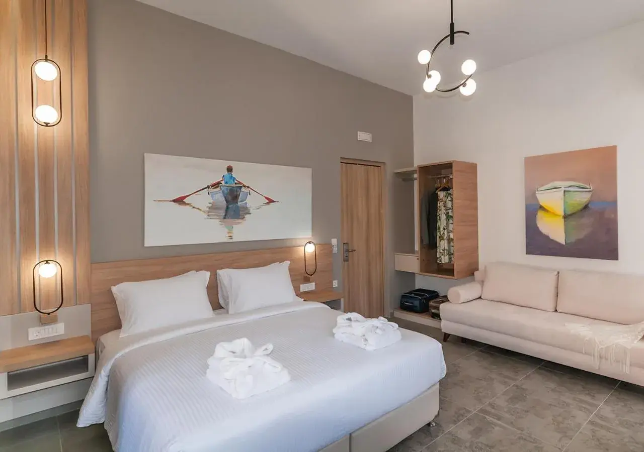 Bed in Epavli Boutique Hotel