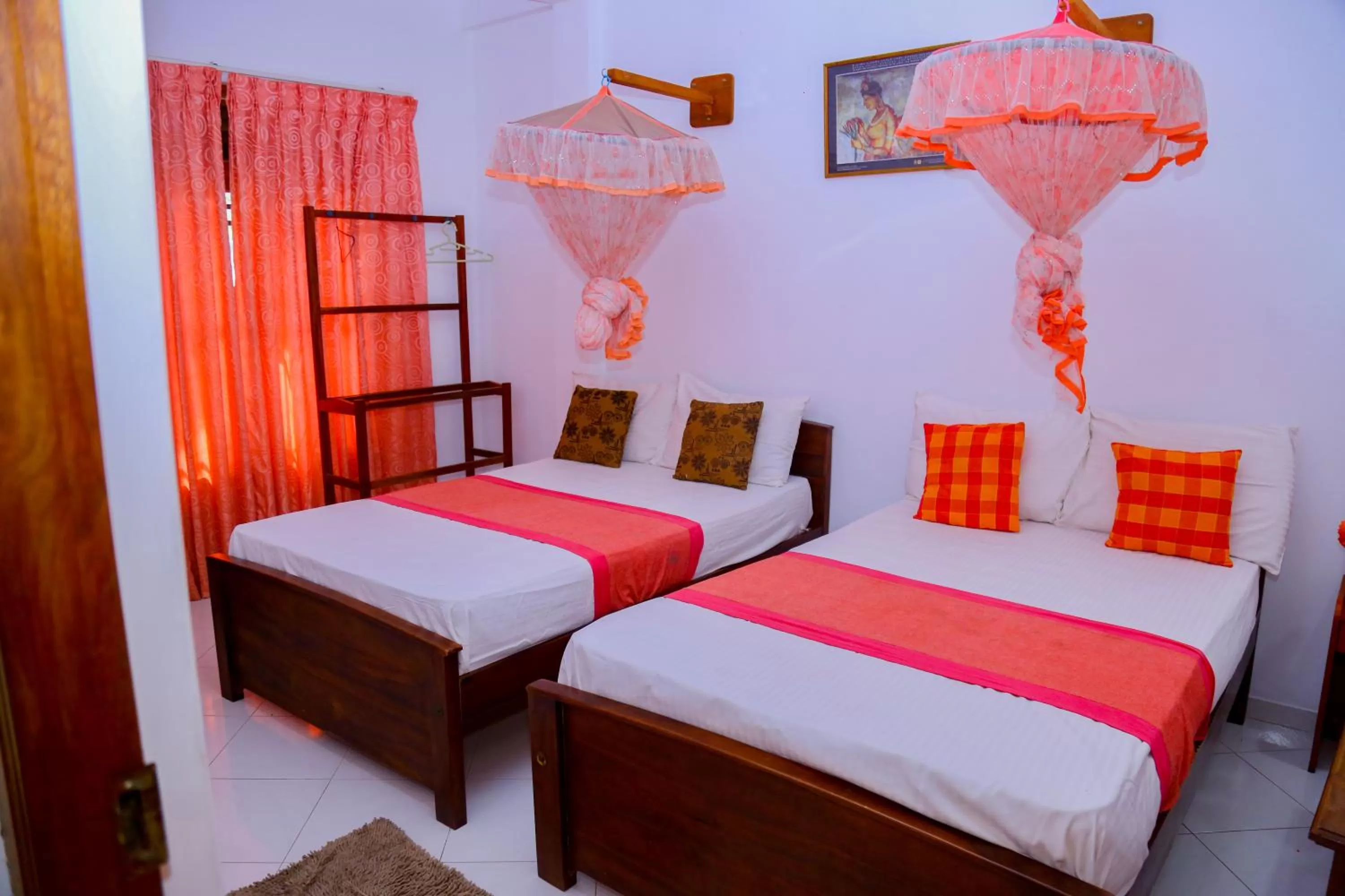 Bed in Canal Side Guest House Polonnaruwa