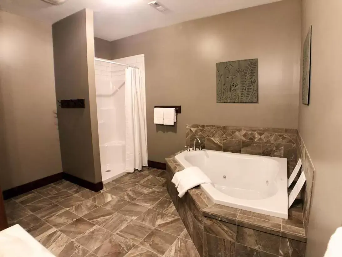 Bathroom in Sojourner's Lodge & Log Cabin Suites