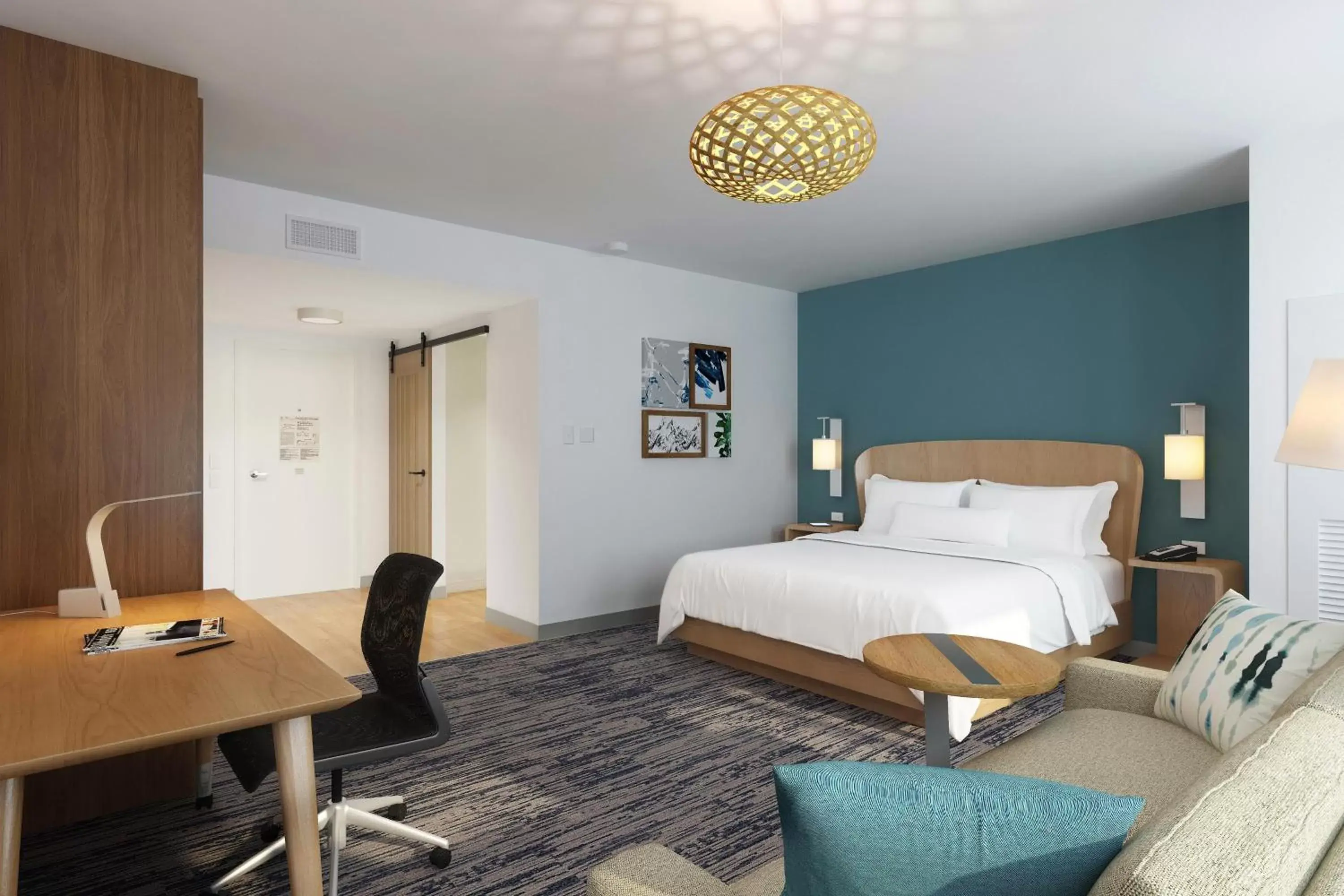 King Room with Pullout Sofa - Hearing Accessible in Element Nashville Vanderbilt West End King Room with Pullout Sofa - Hearing Accessible in Element Nashville Vanderbilt West End