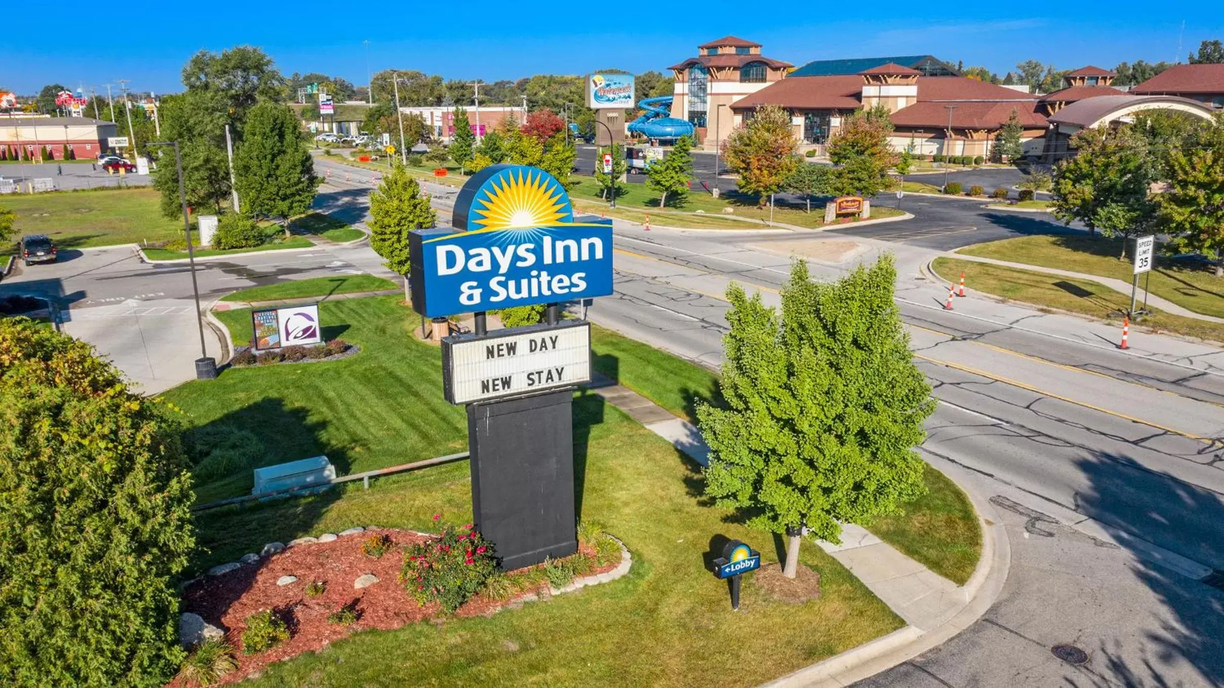 Property logo or sign, Bird's-eye View in Days Inn & Suites by Wyndham Mt Pleasant