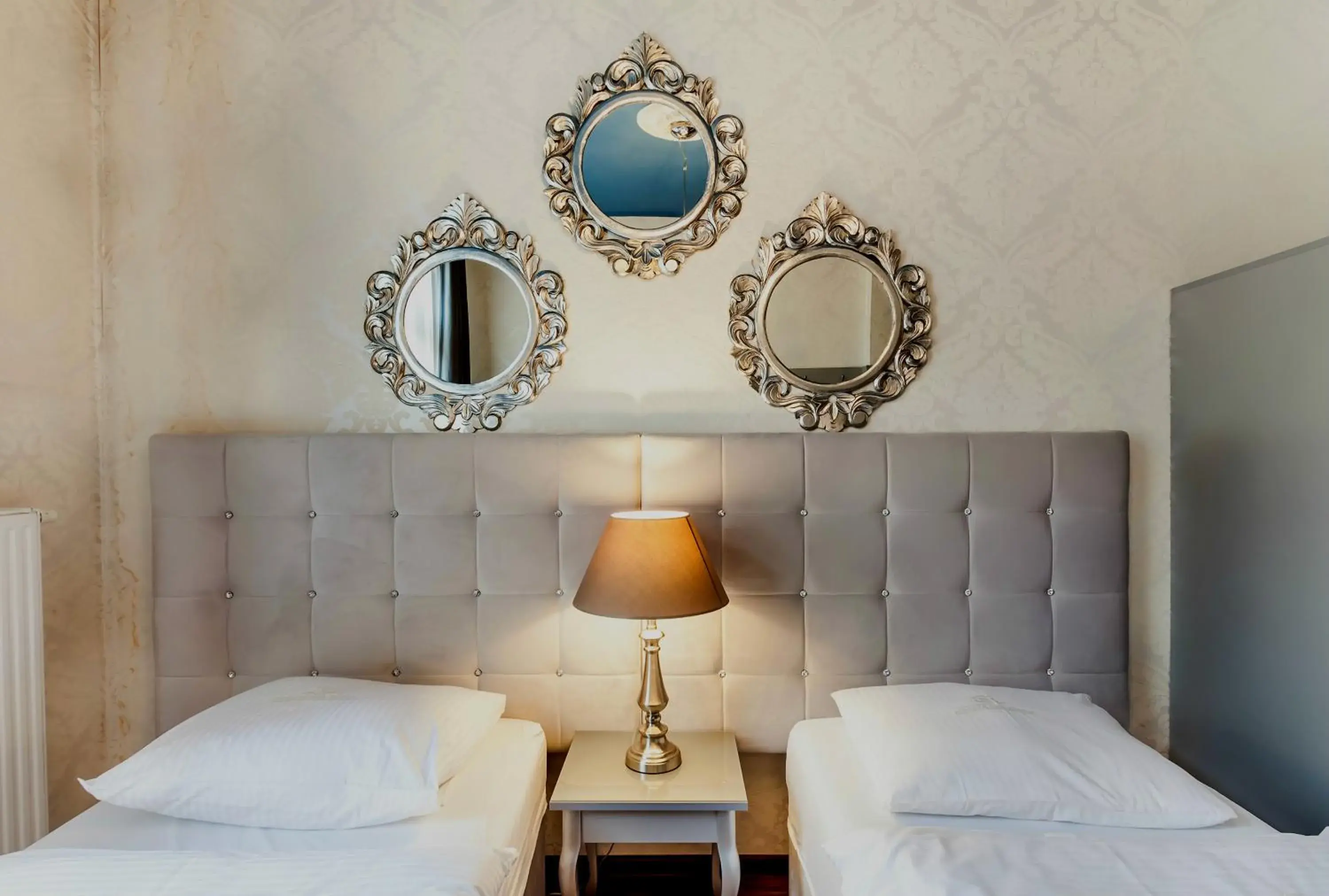 Bed in Aparthotel Oberża Bed in Aparthotel Oberża