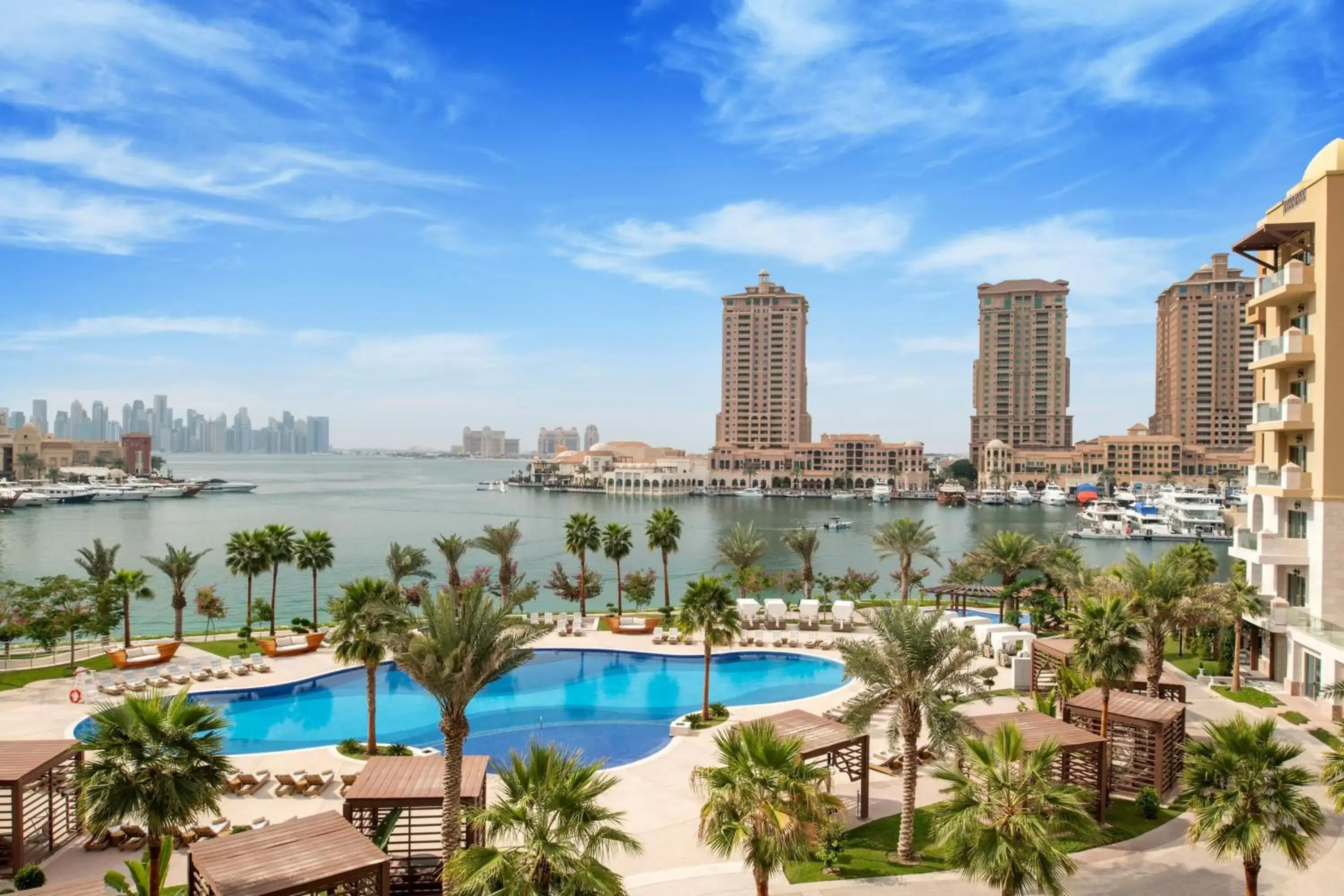 Swimming pool, Pool View in The St Regis Marsa Arabia Island, The Pearl Qatar