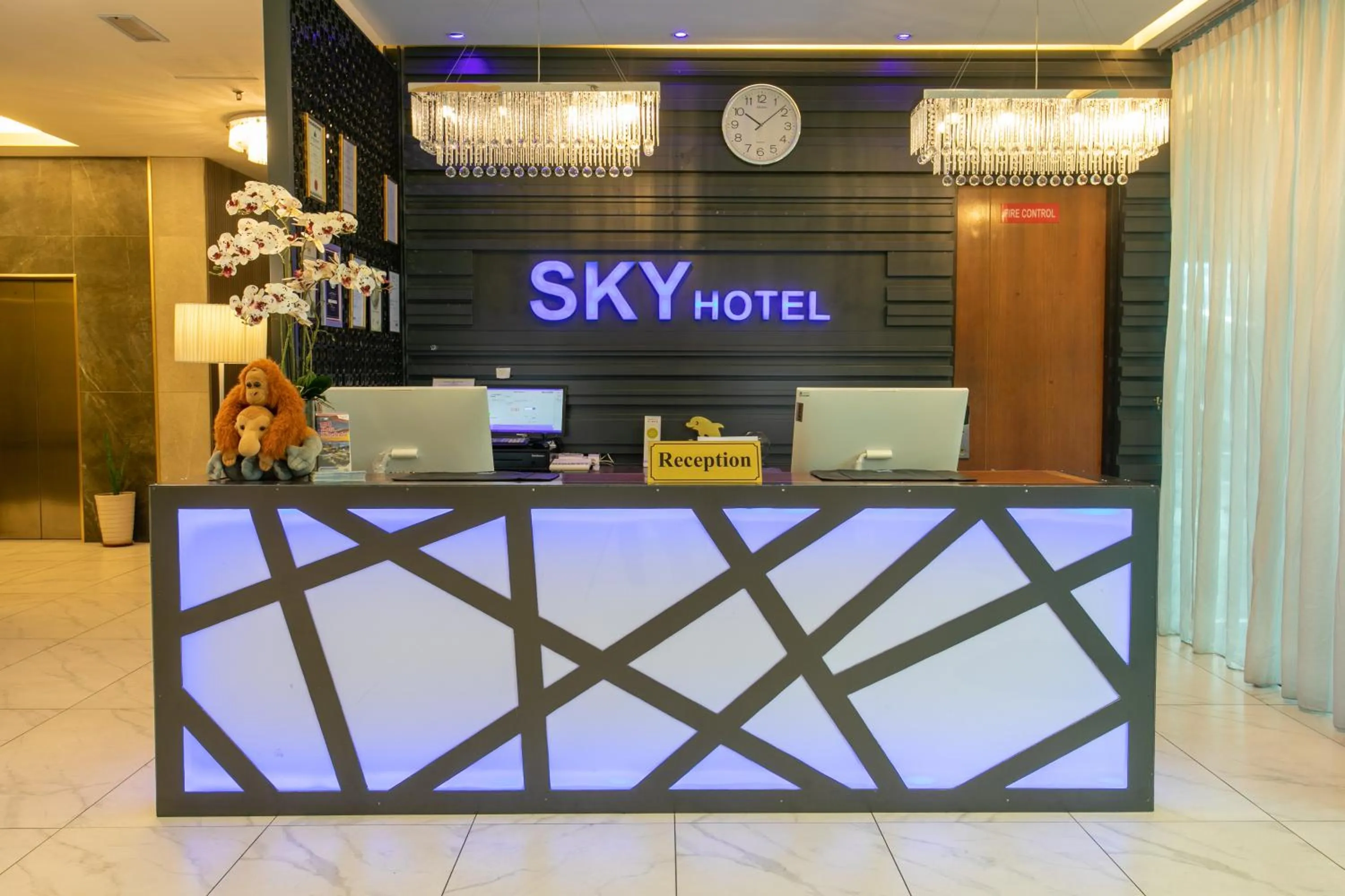 Lobby or reception in Sky Hotel