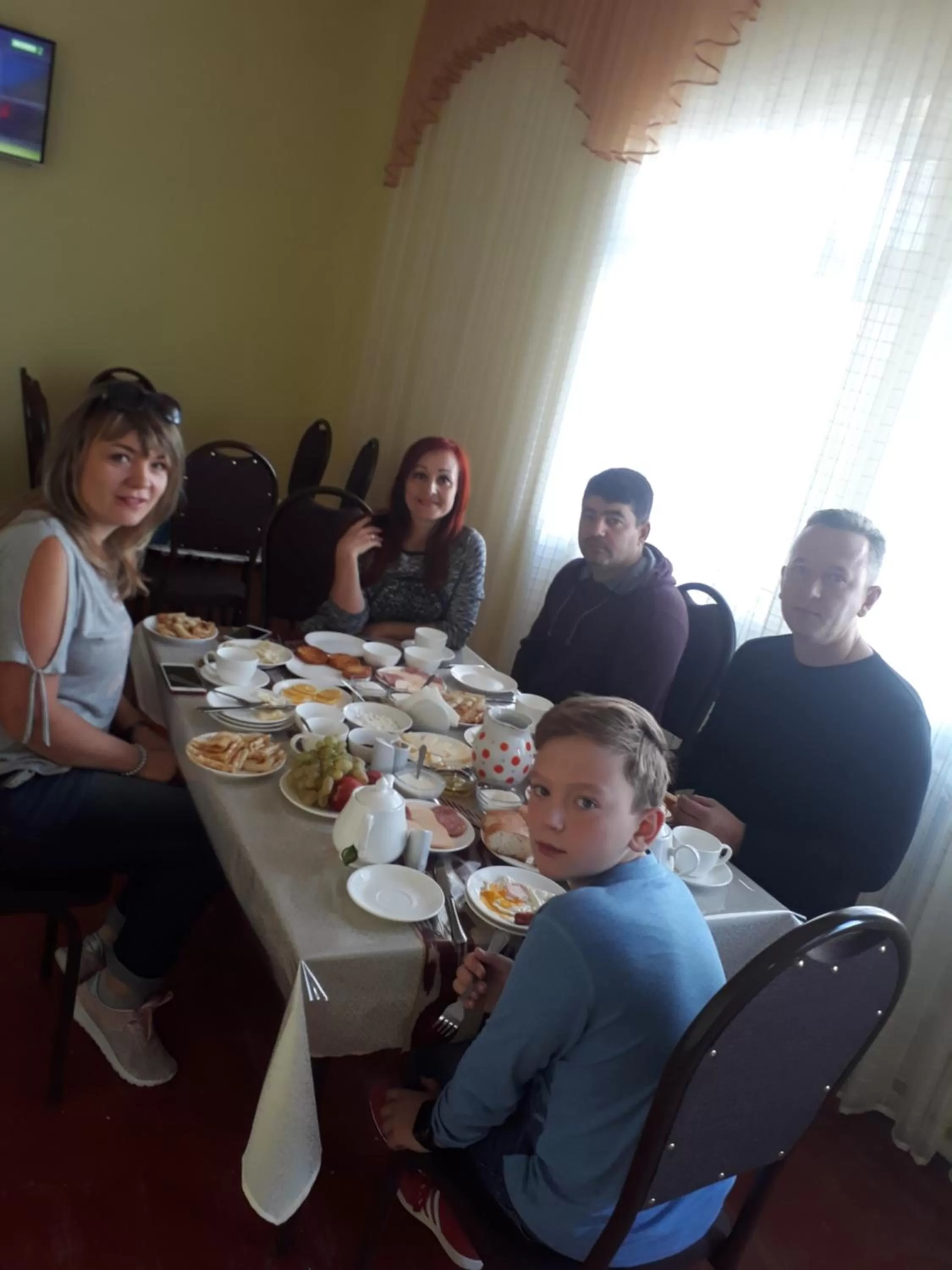 People in Bukhara house hotel