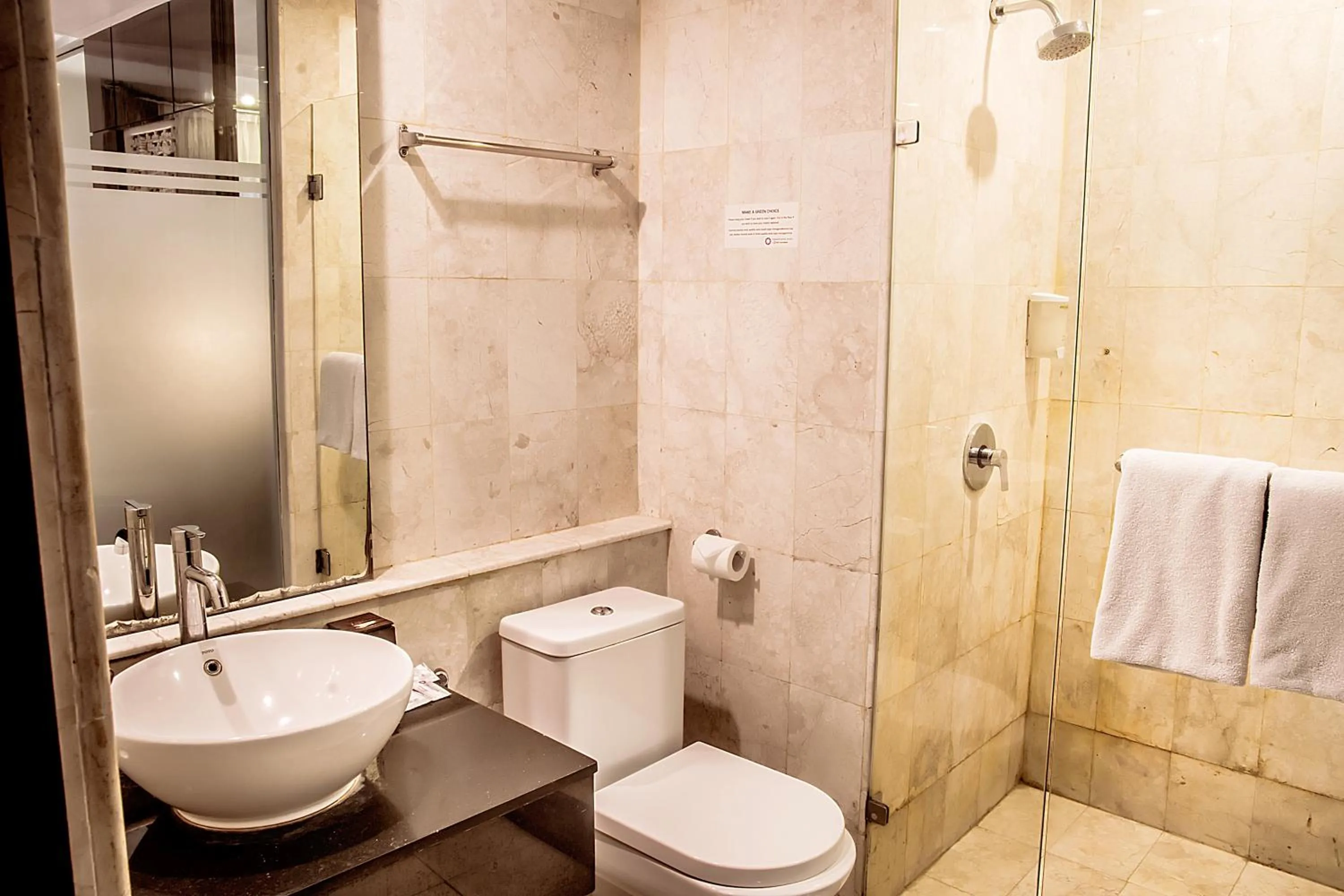 Shower in Famous Hotel Kuta Formerly Permata Kuta Hotel