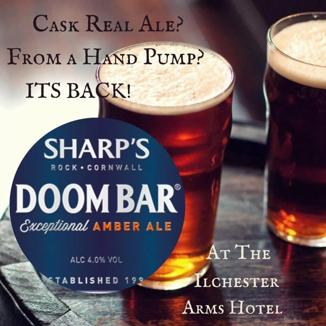 Food and drinks in The Ilchester Arms Hotel, Ilchester Somerset